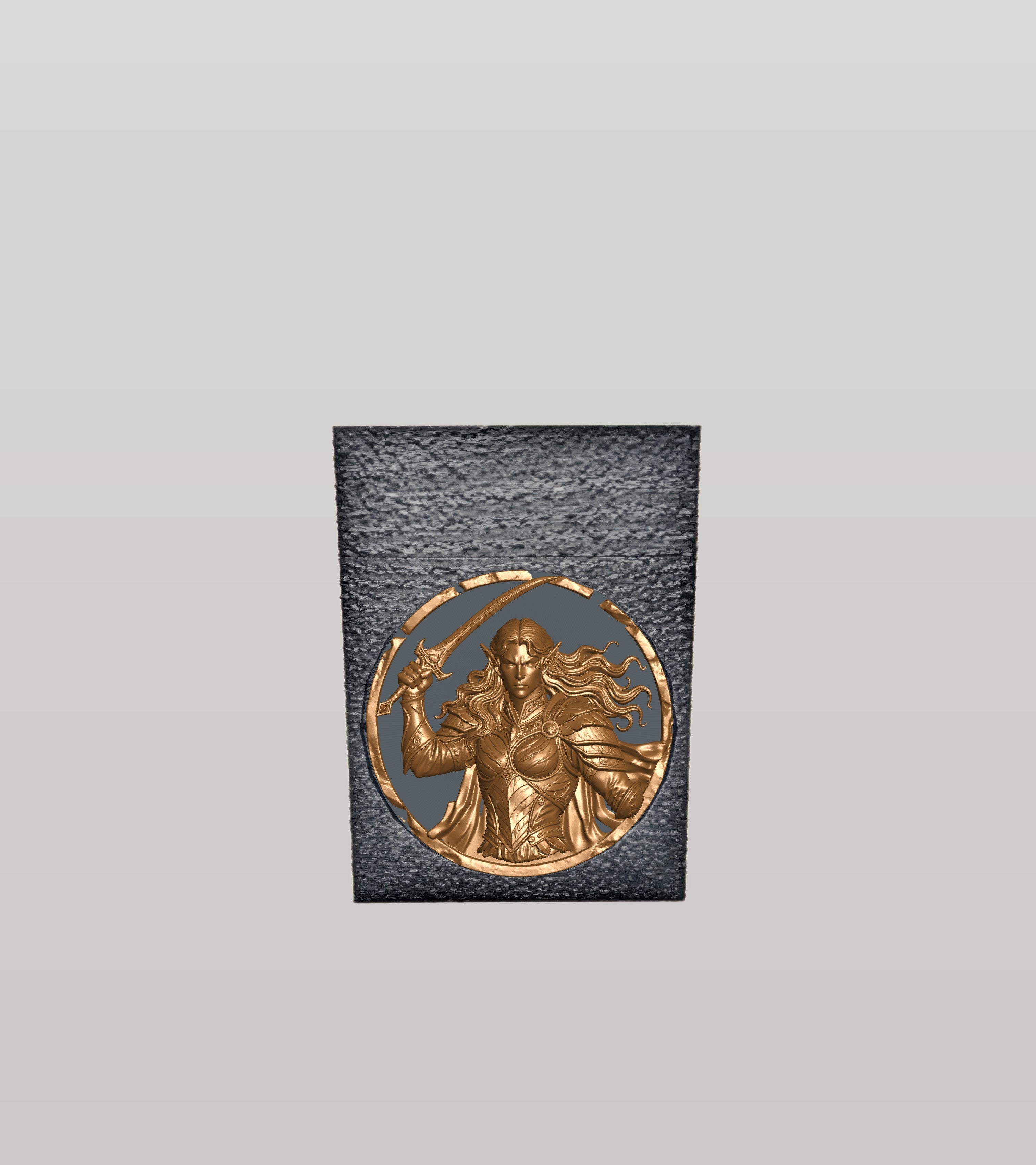 Elvish Warrior Card Box — Black
