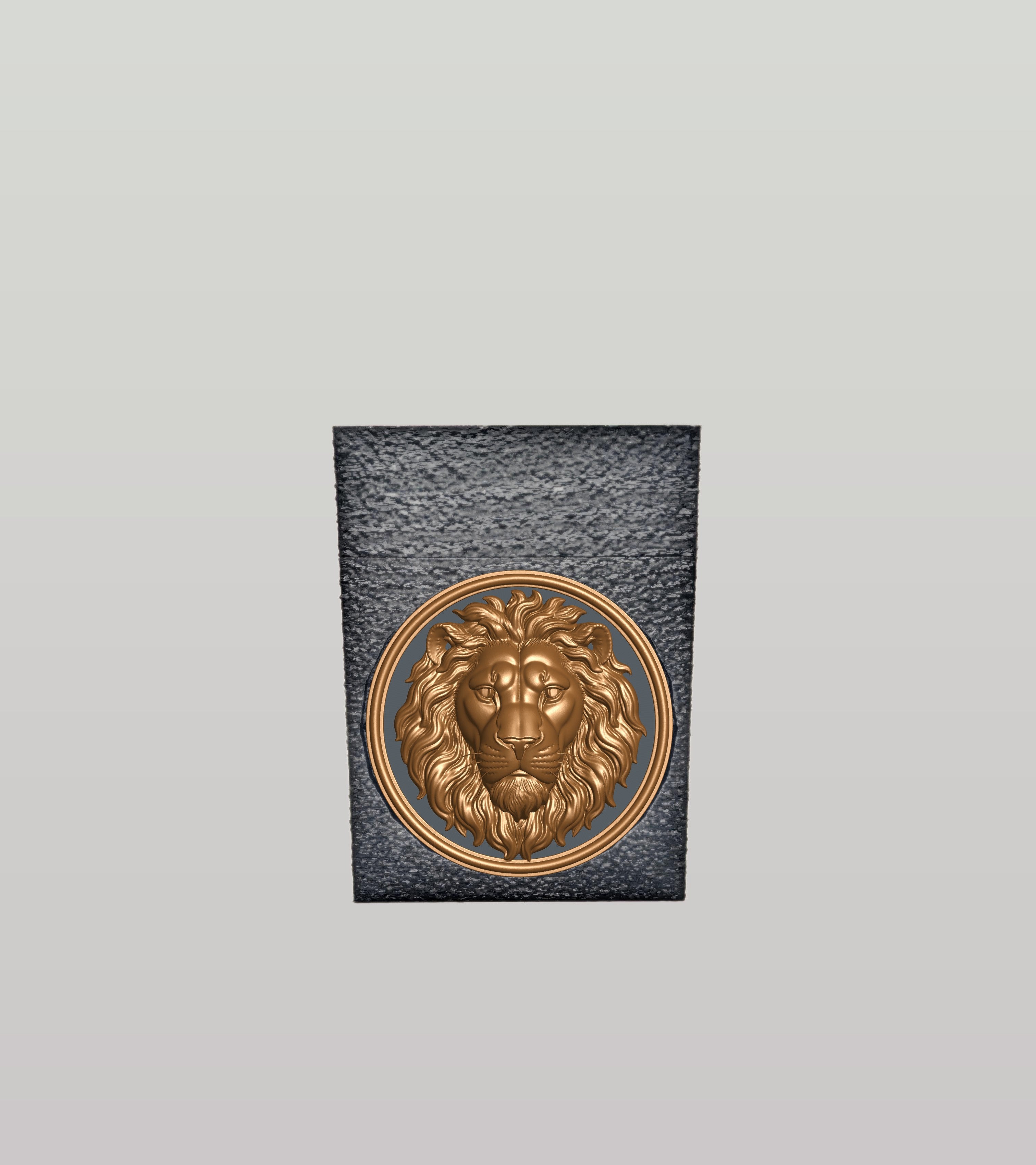 Lion Card Box — Black