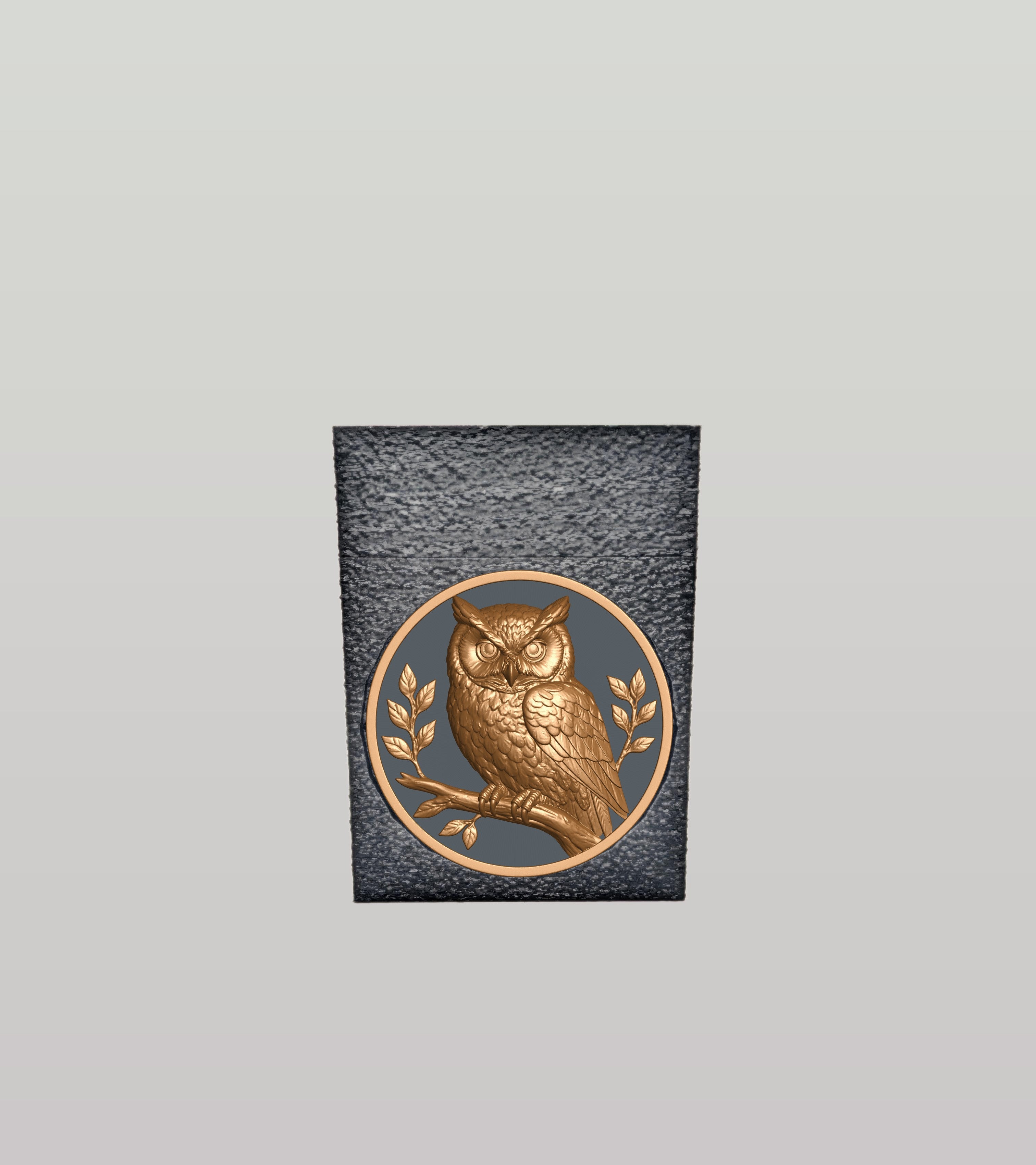 Owl Card Box — Black