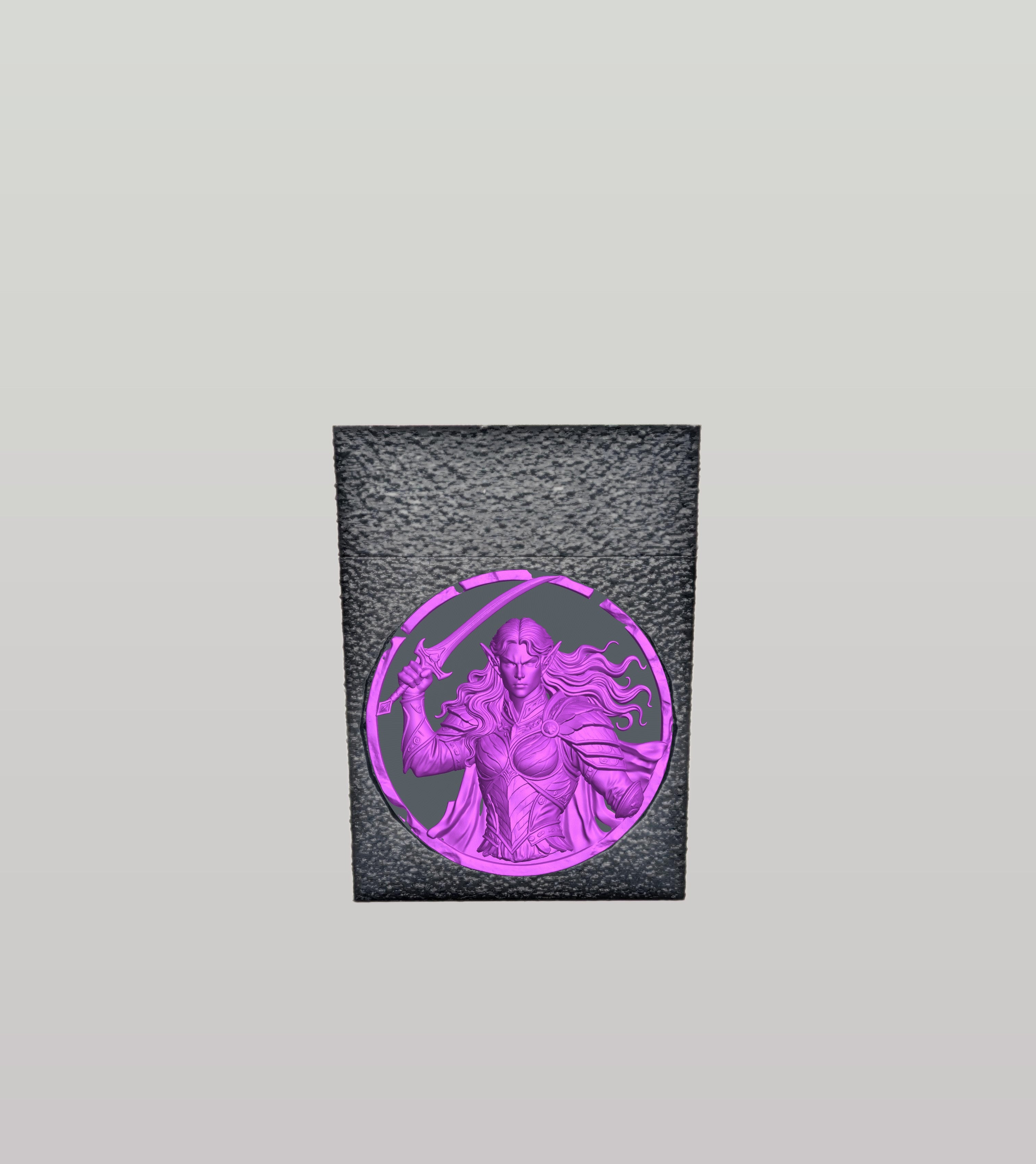 Elvish Warrior Card Box — Black
