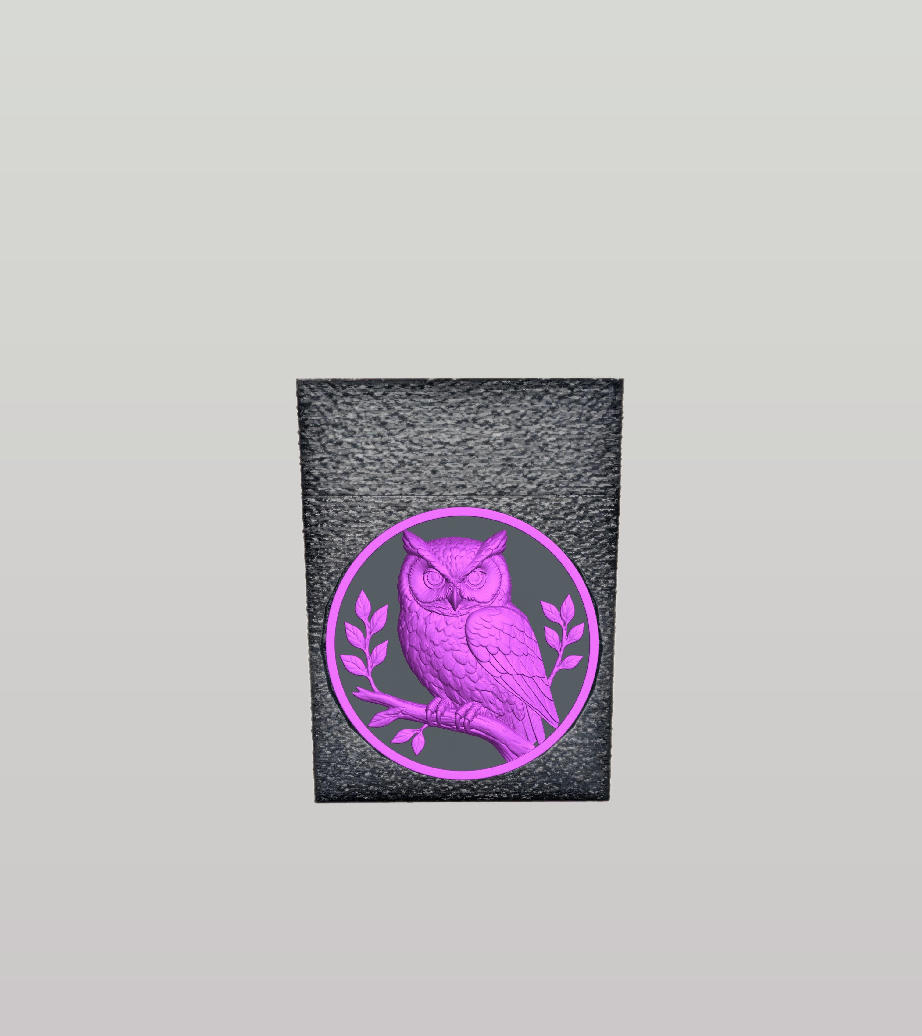 Owl Card Box — Black