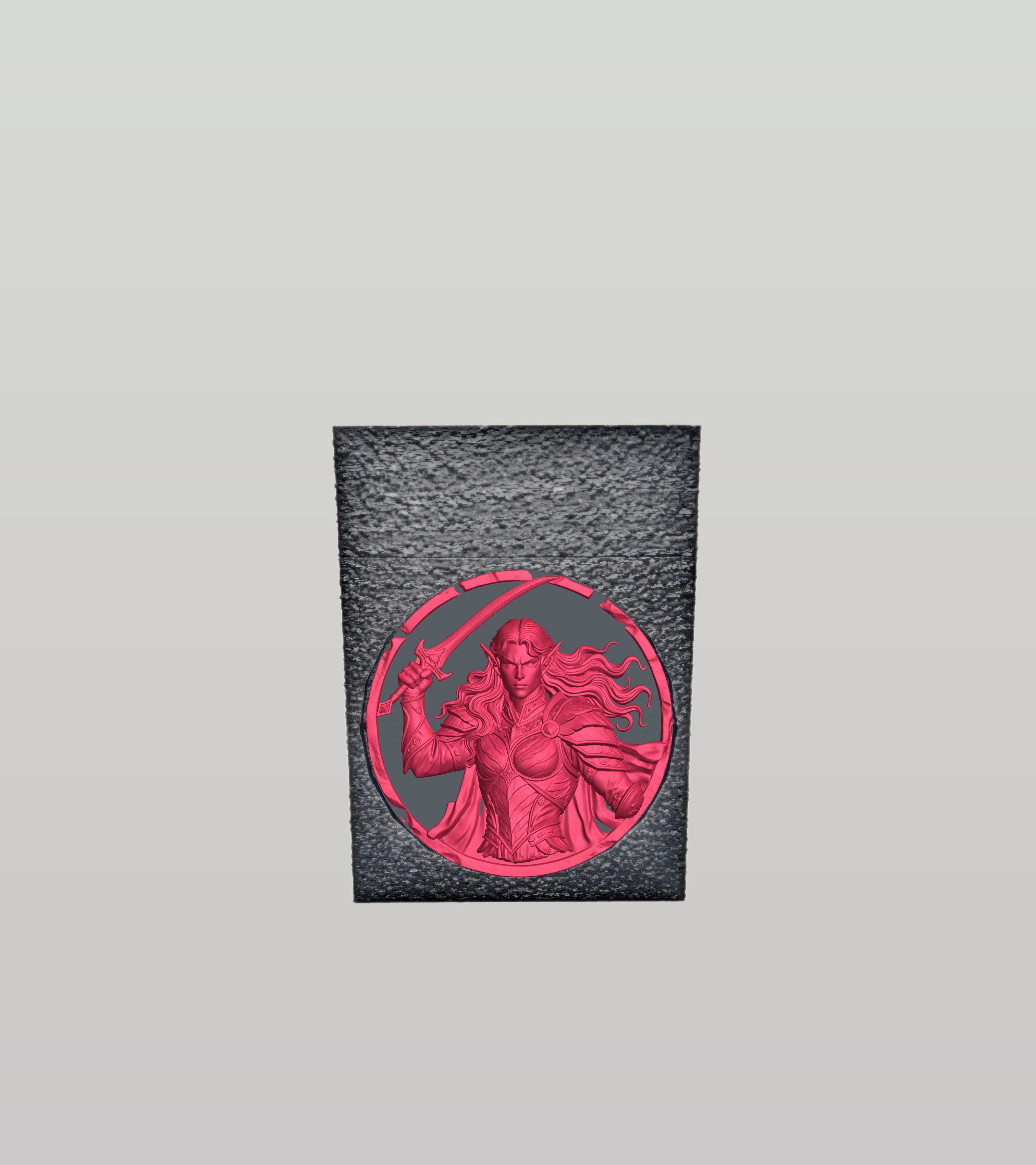 Elvish Warrior Card Box — Black