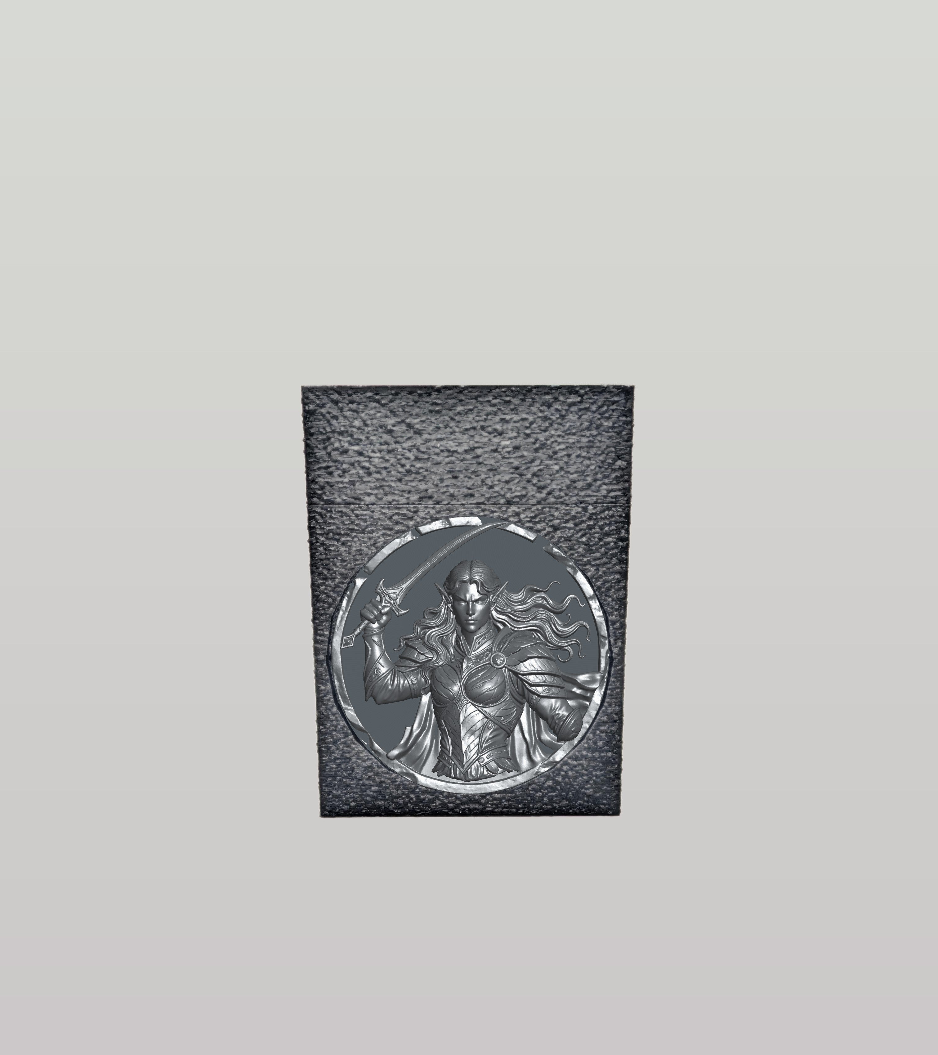 Elvish Warrior Card Box — Black