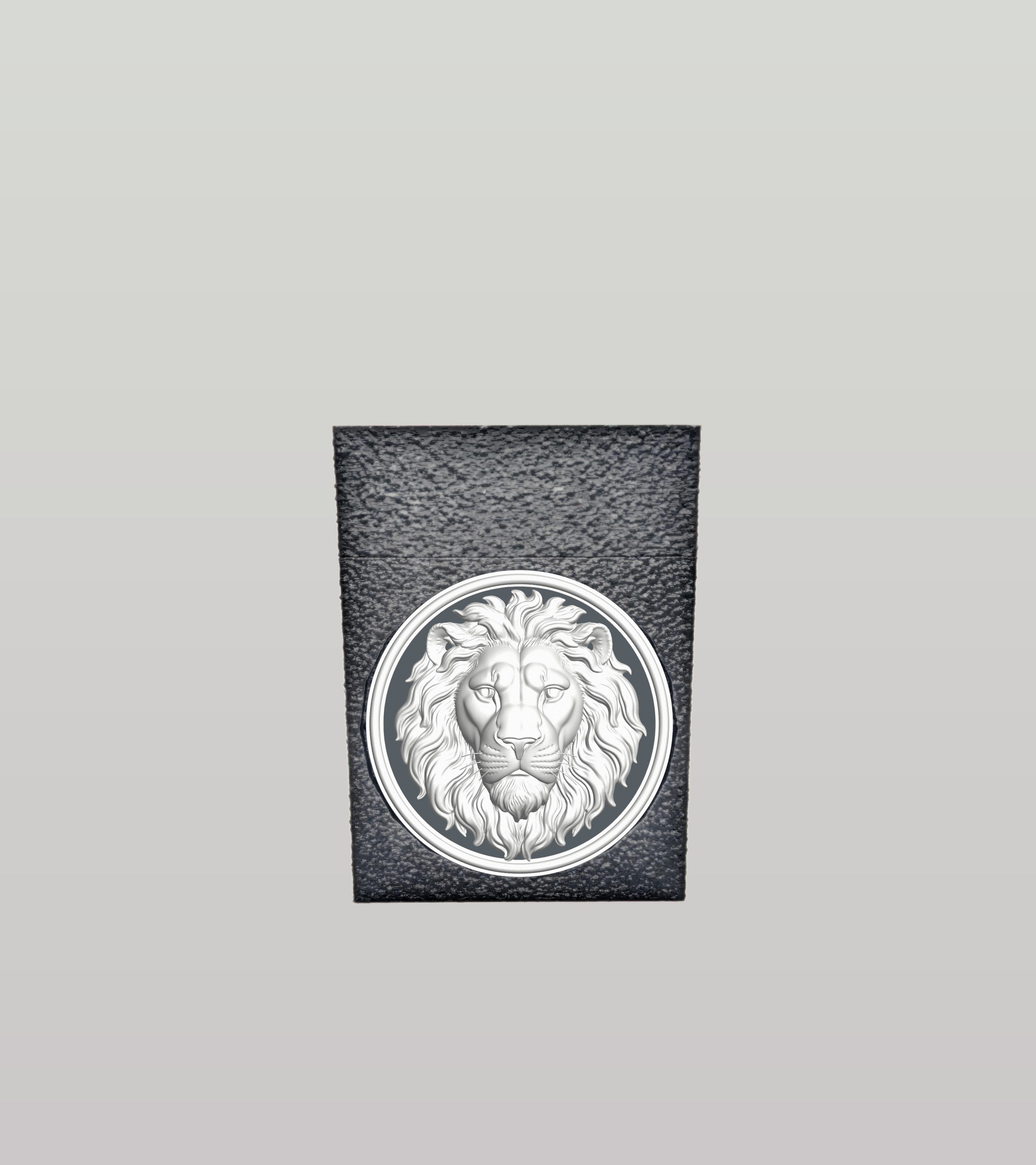 Lion Card Box — Black