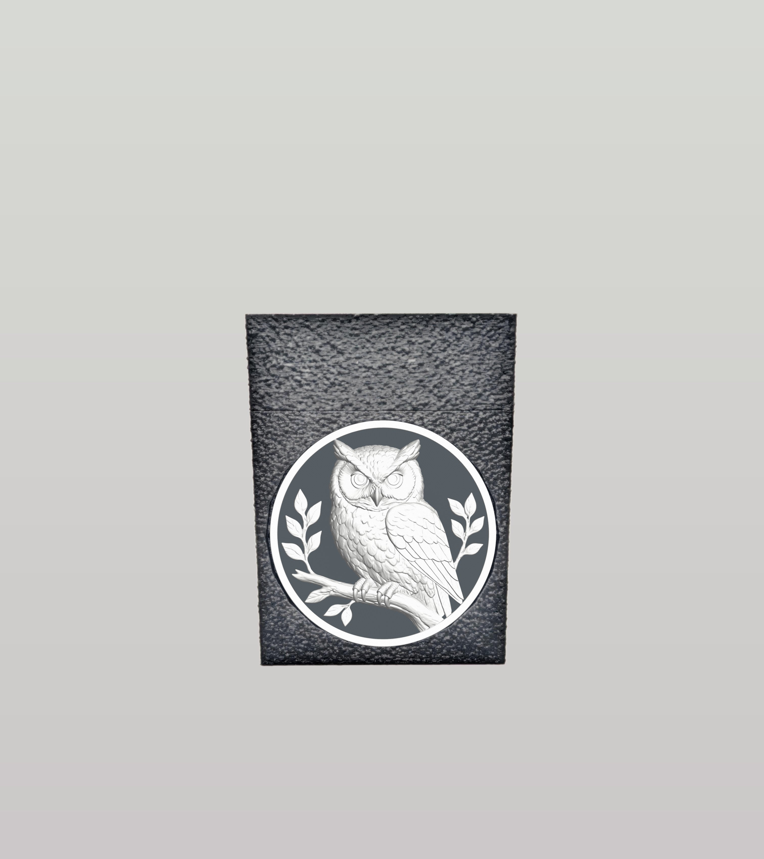 Owl Card Box — Black