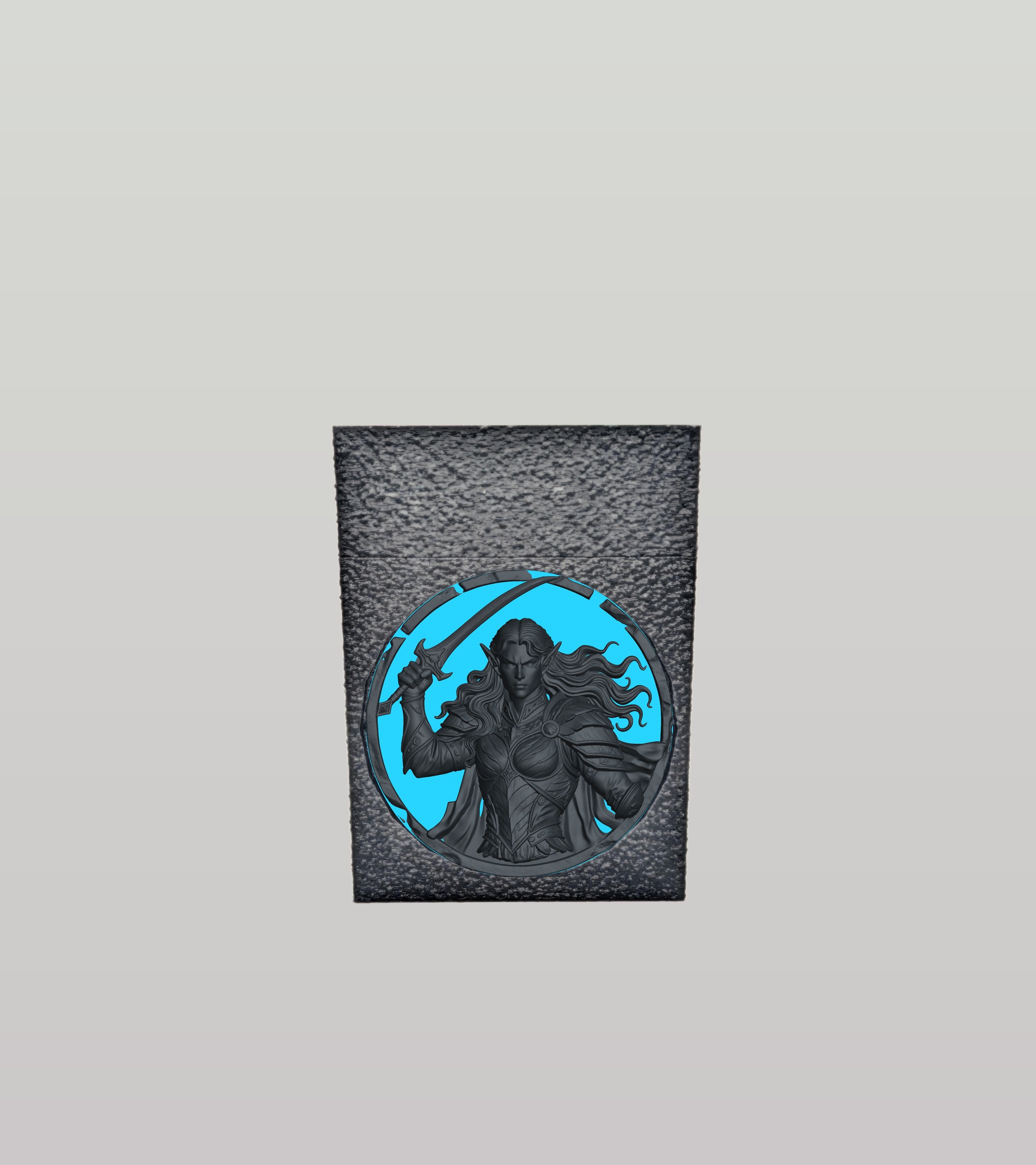 Elvish Warrior Card Box — Black