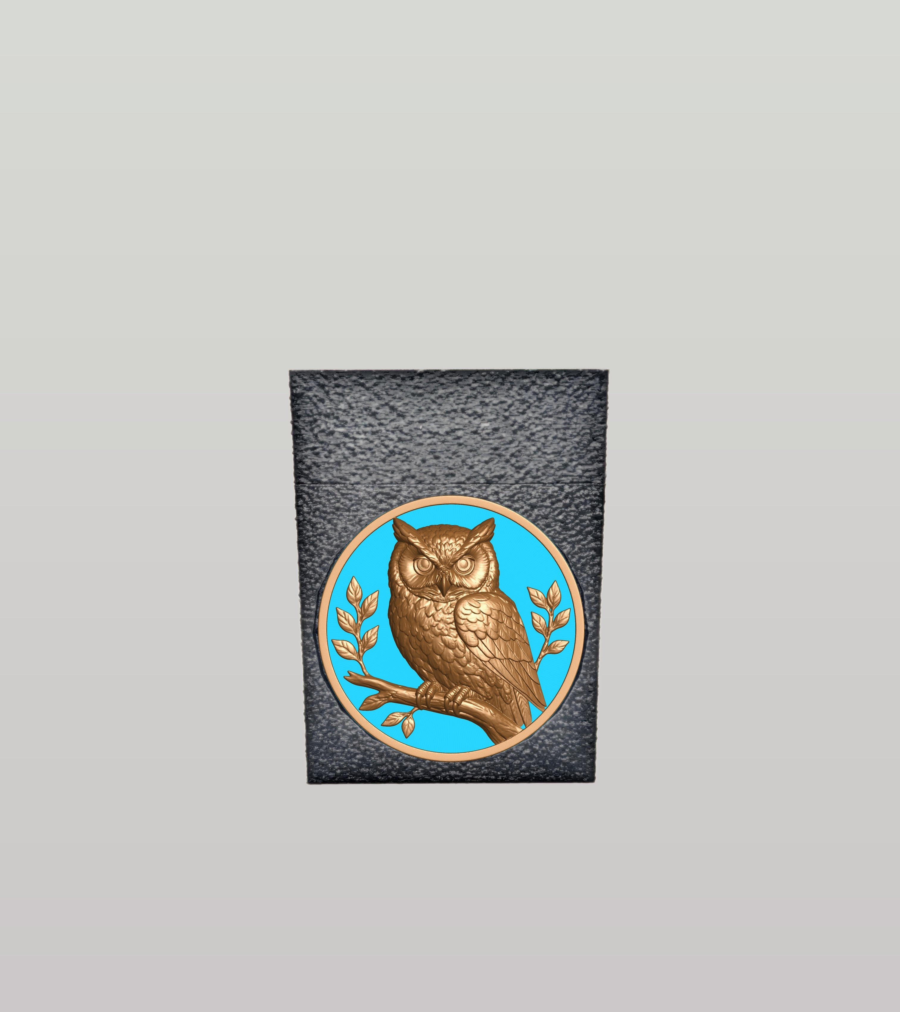 Owl Card Box — Black