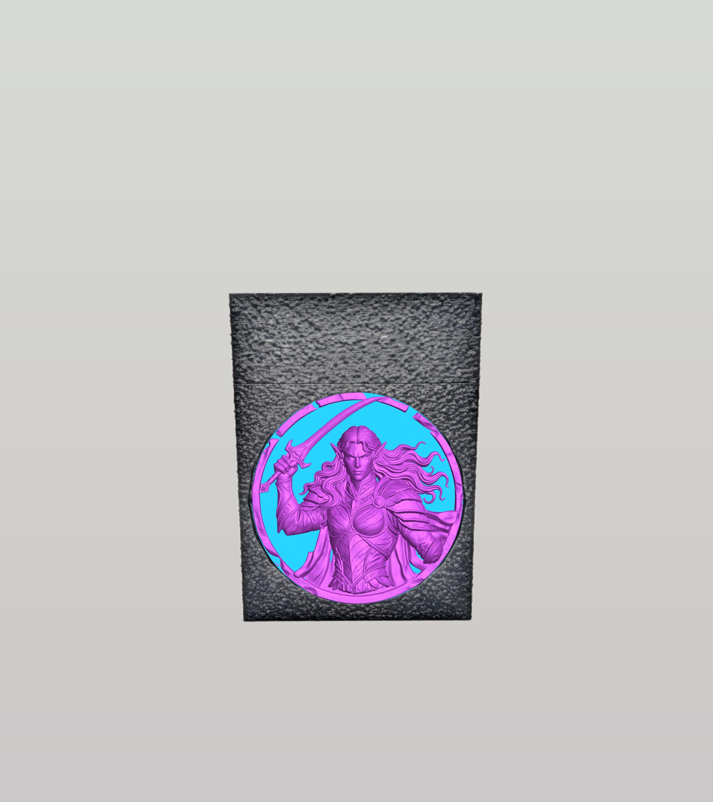 Elvish Warrior Card Box — Black