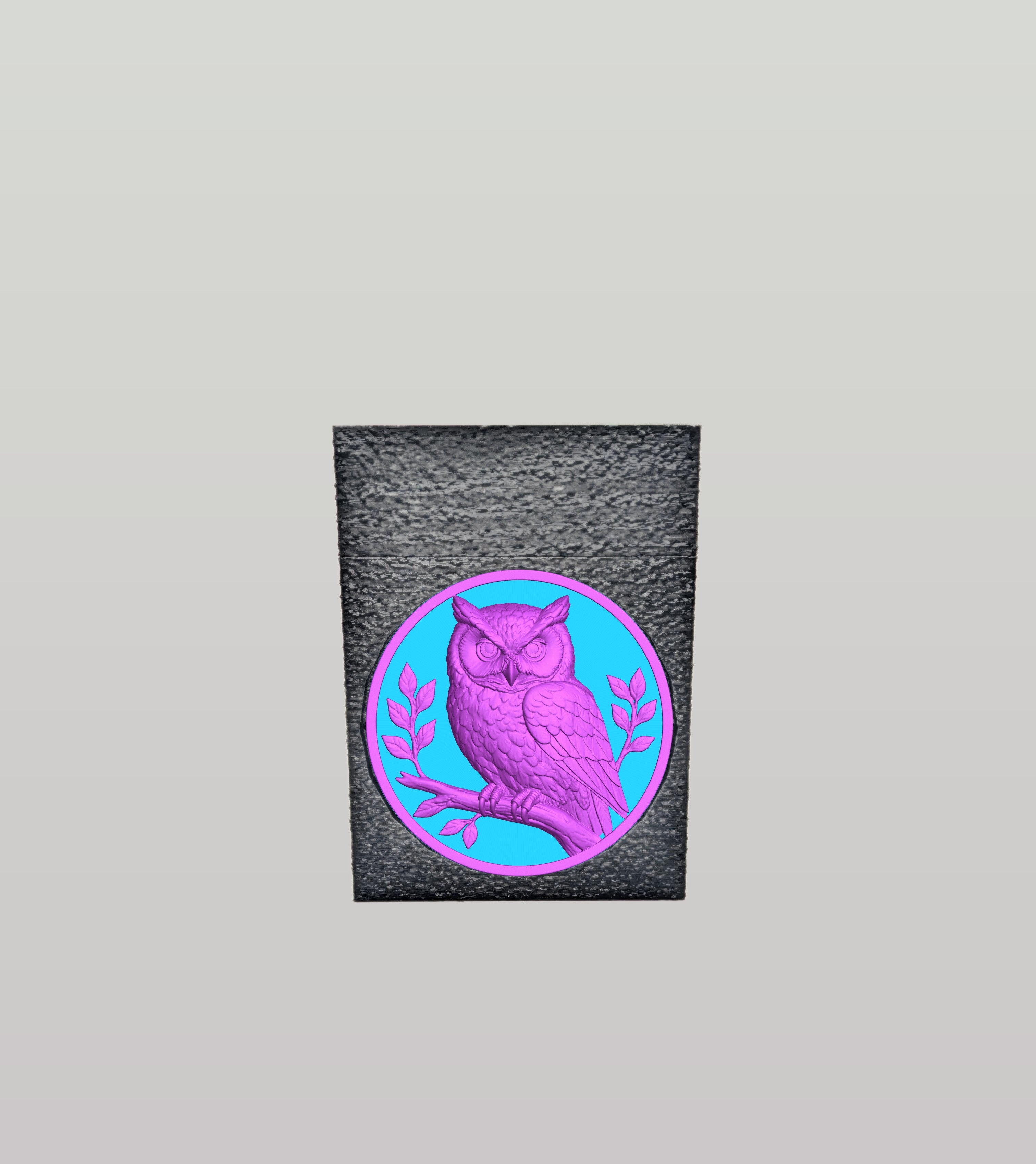 Owl Card Box — Black
