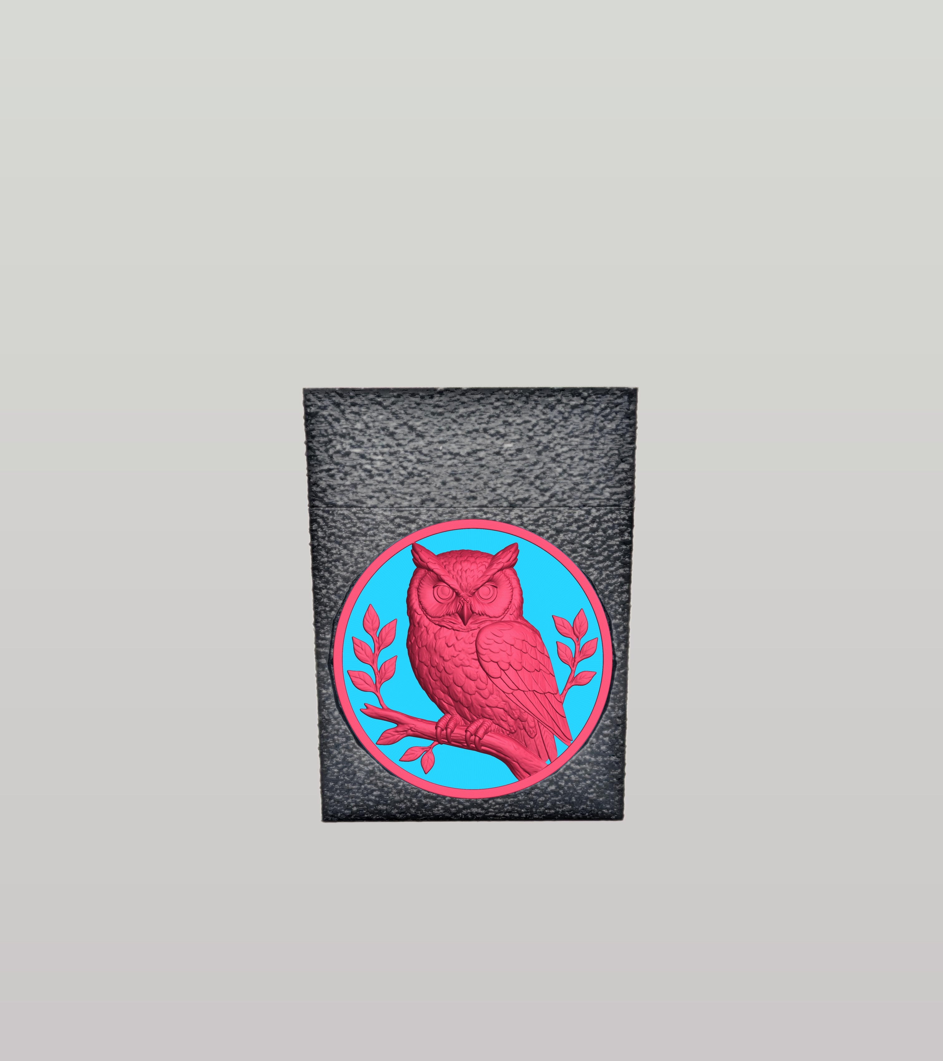 Owl Card Box — Black