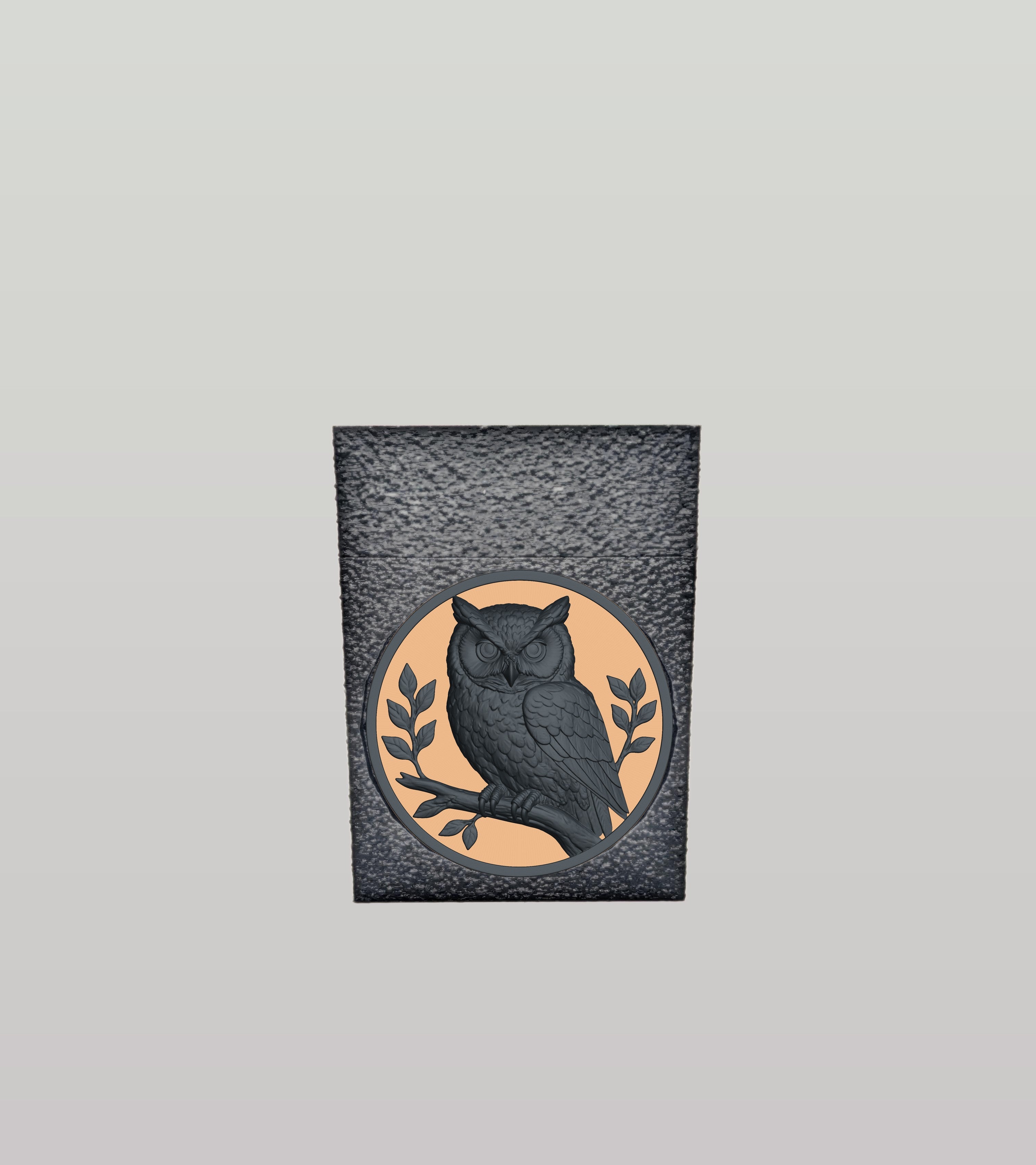 Owl Card Box — Black