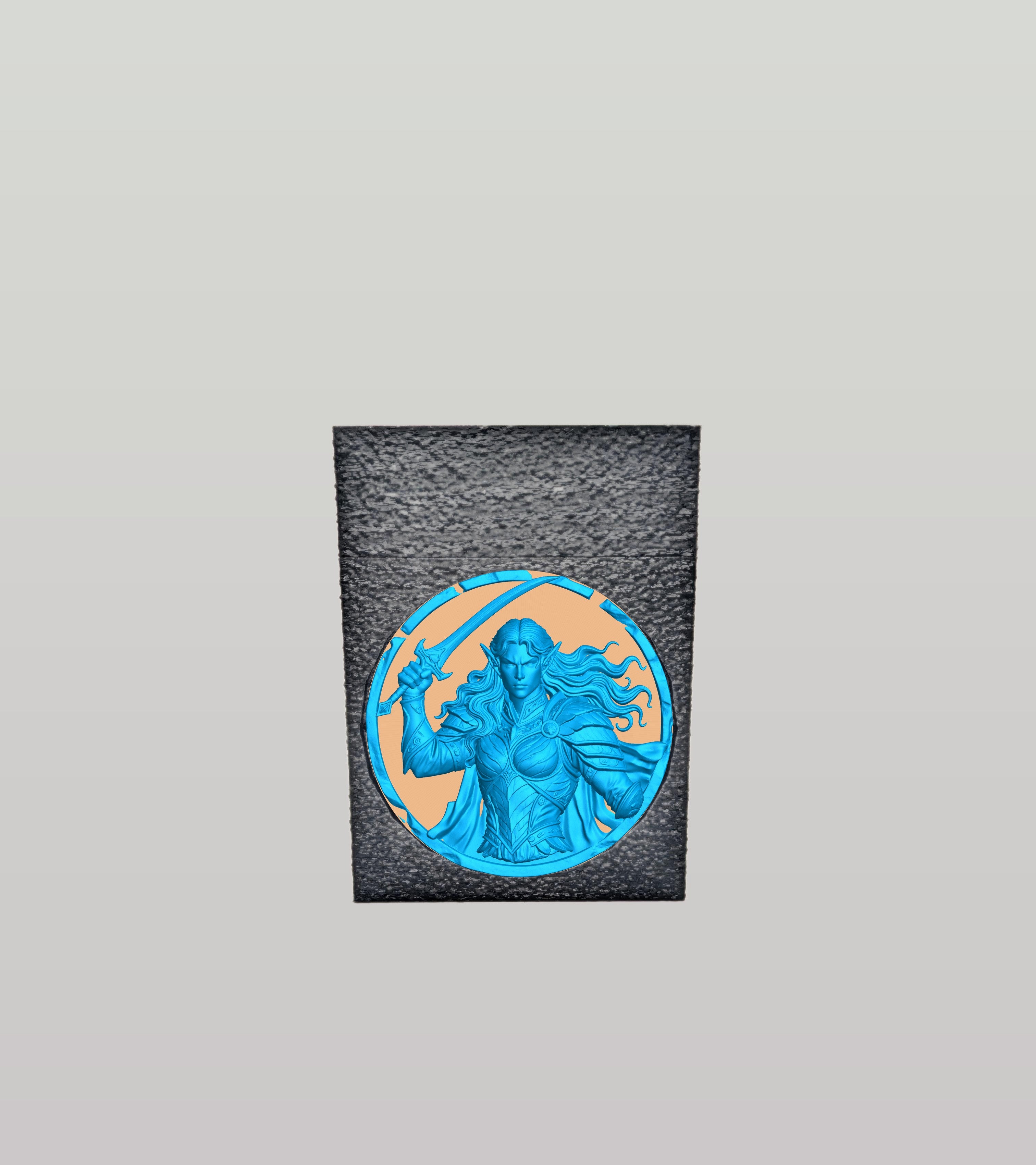 Elvish Warrior Card Box — Black