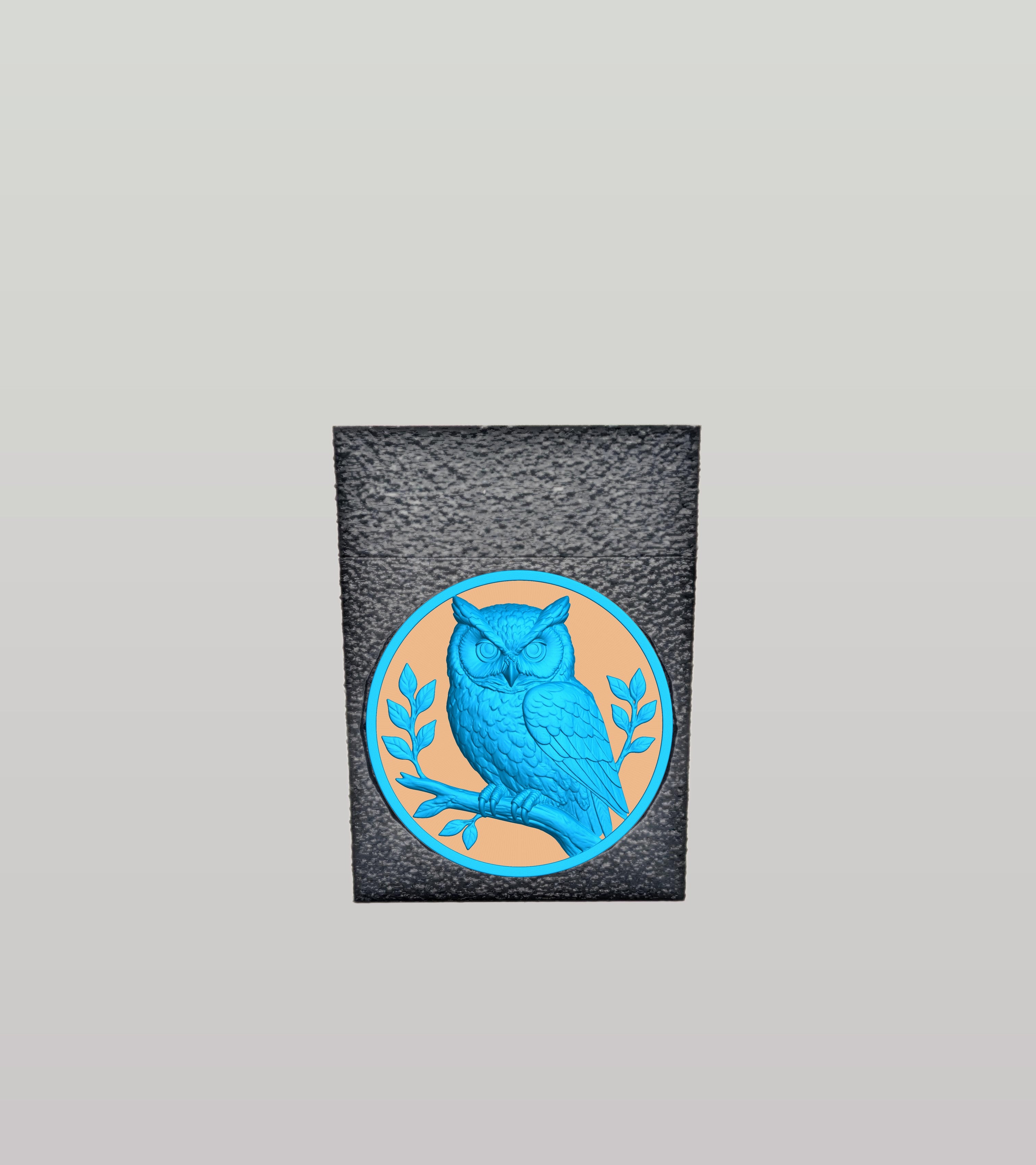 Owl Card Box — Black