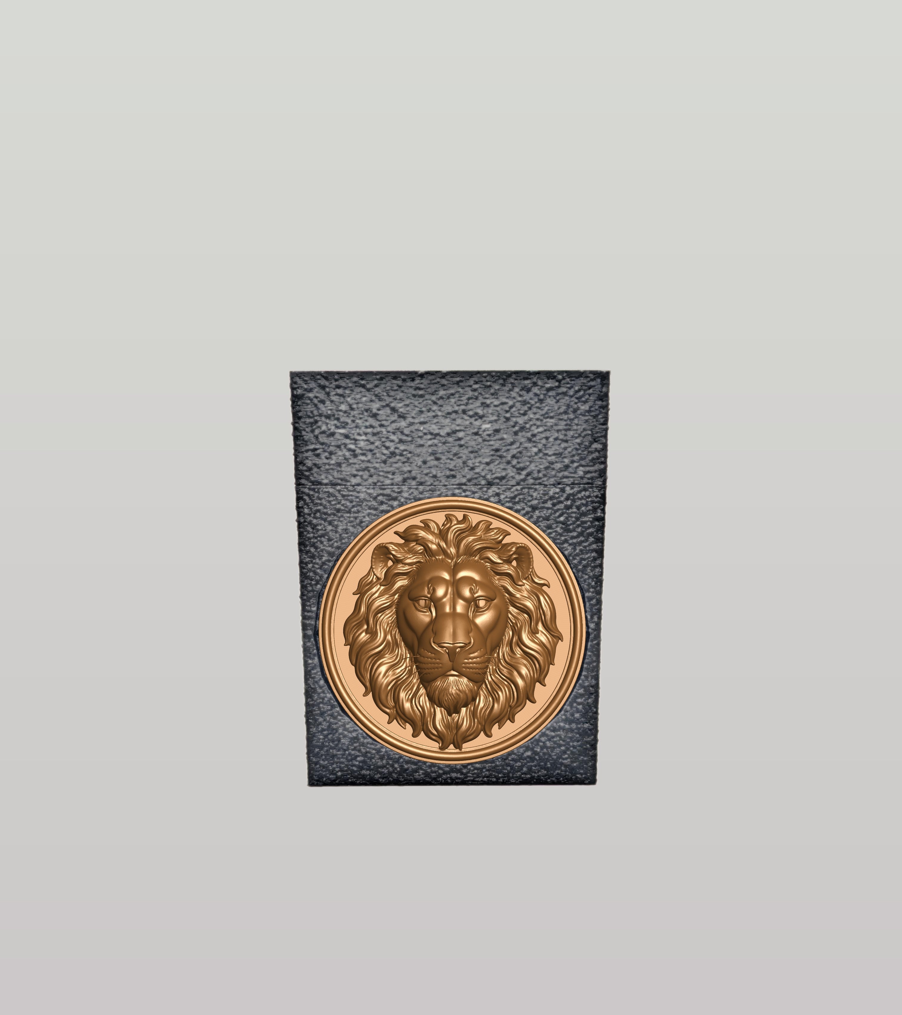 Lion Card Box — Black