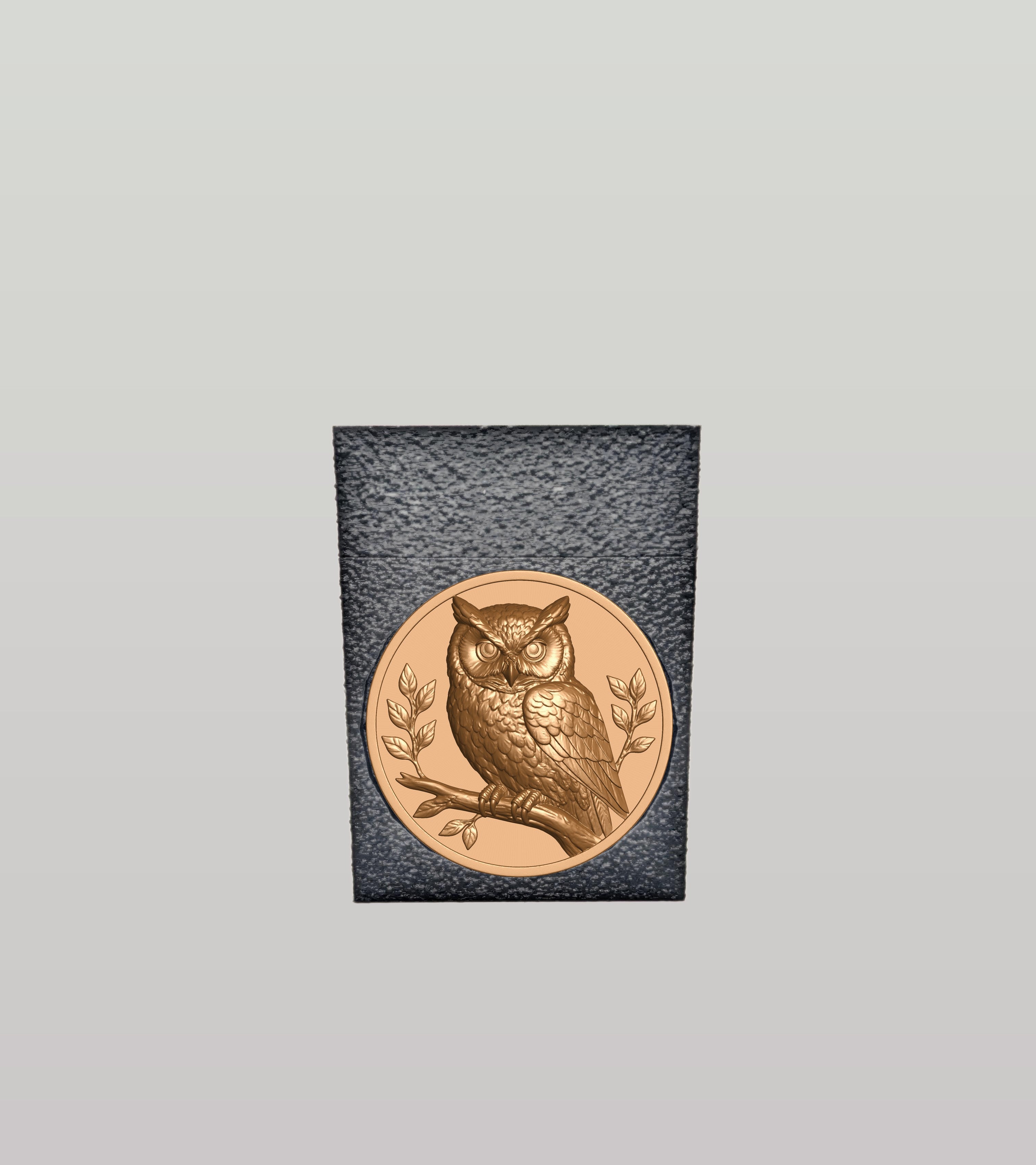 Owl Card Box — Black