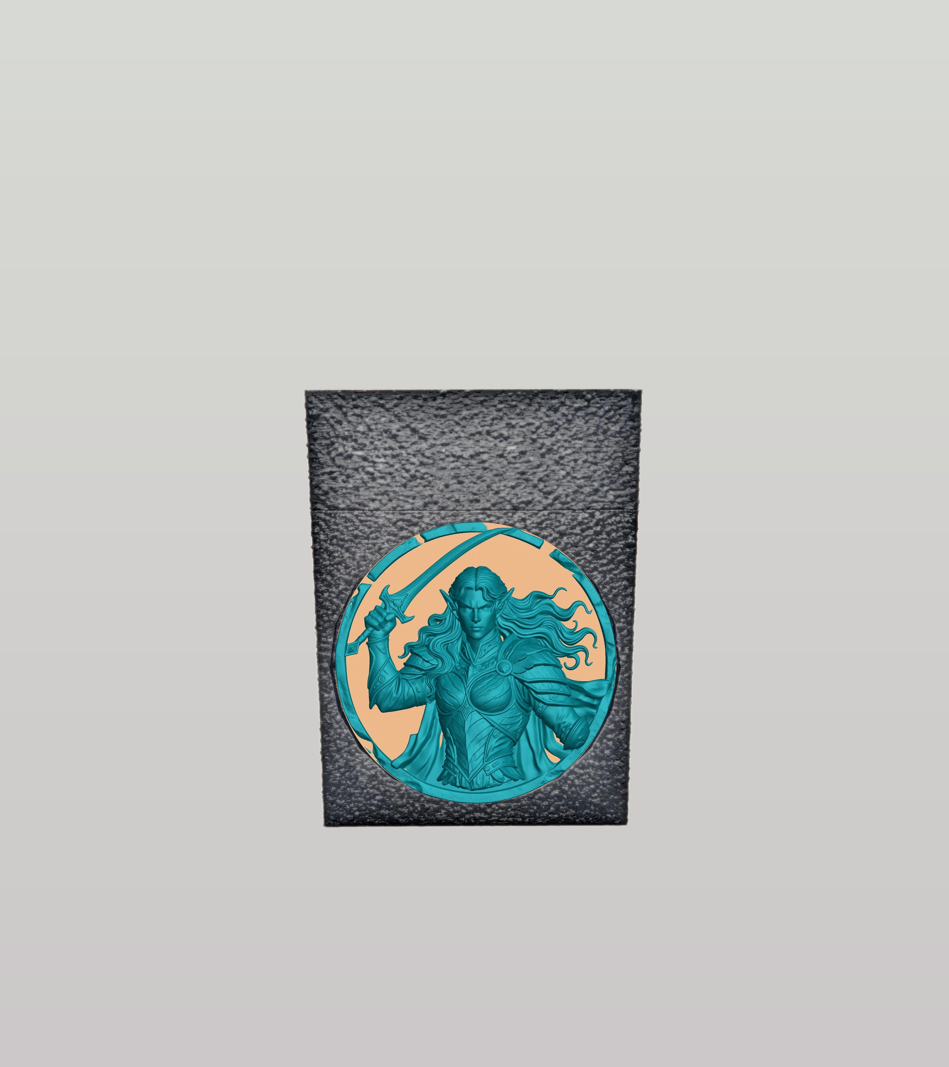 Elvish Warrior Card Box — Black