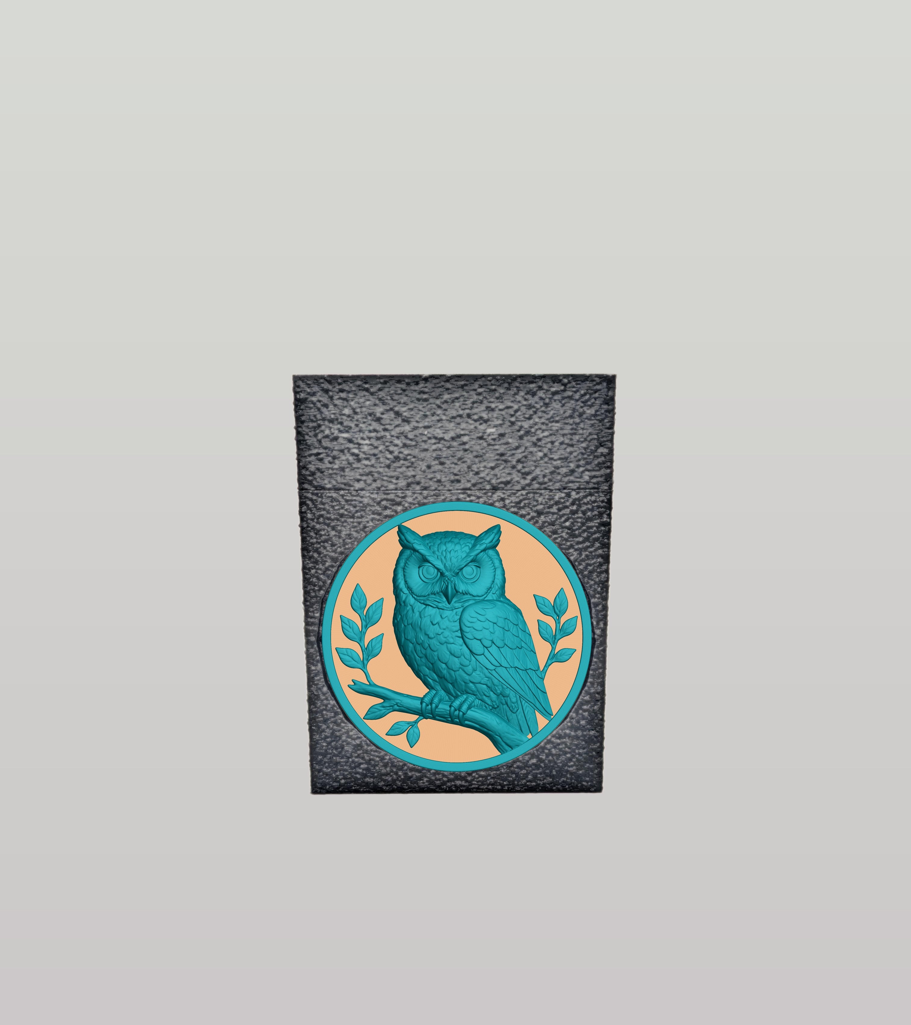 Owl Card Box — Black