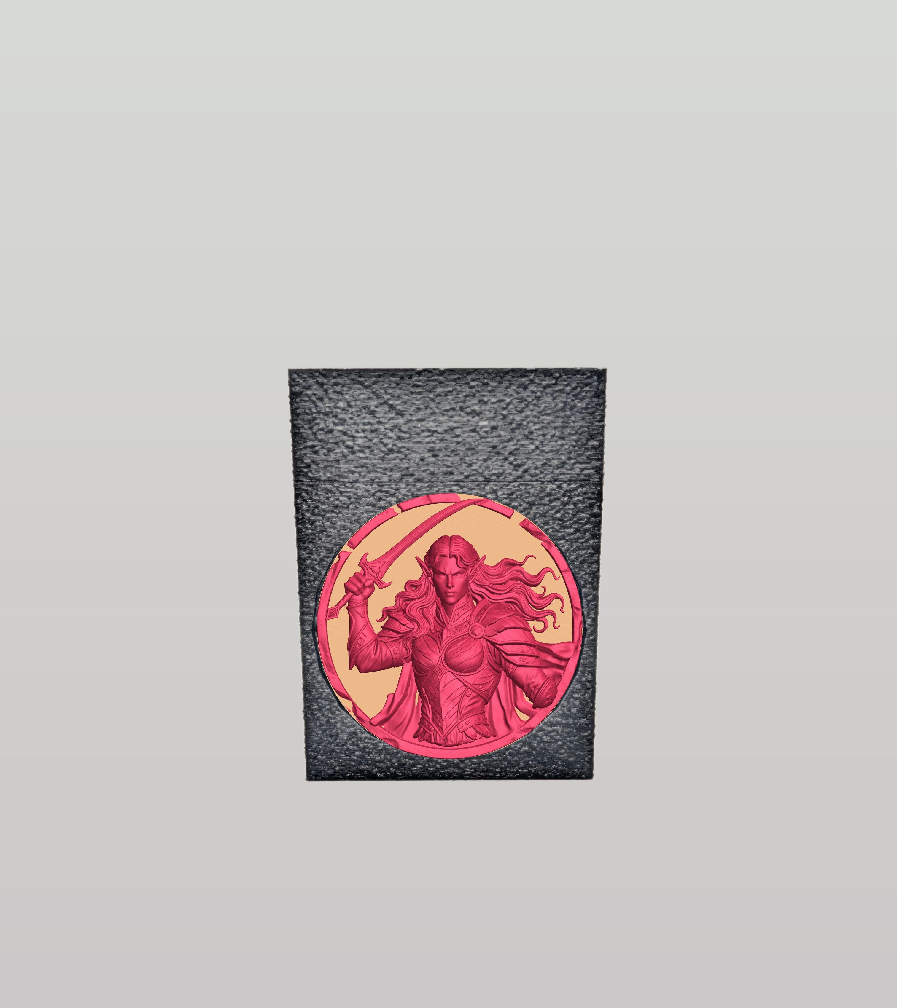 Elvish Warrior Card Box — Black