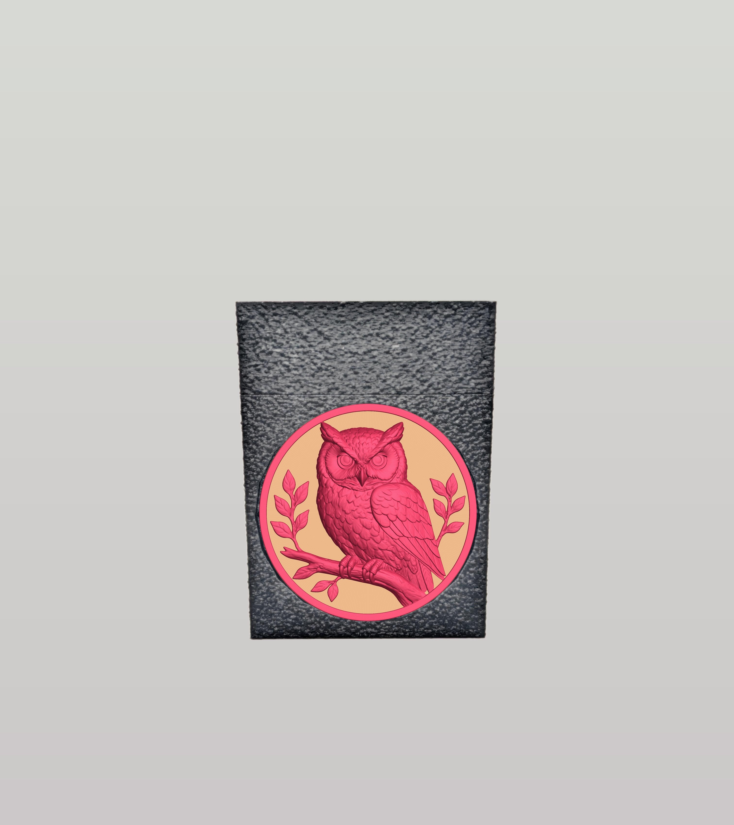 Owl Card Box — Black