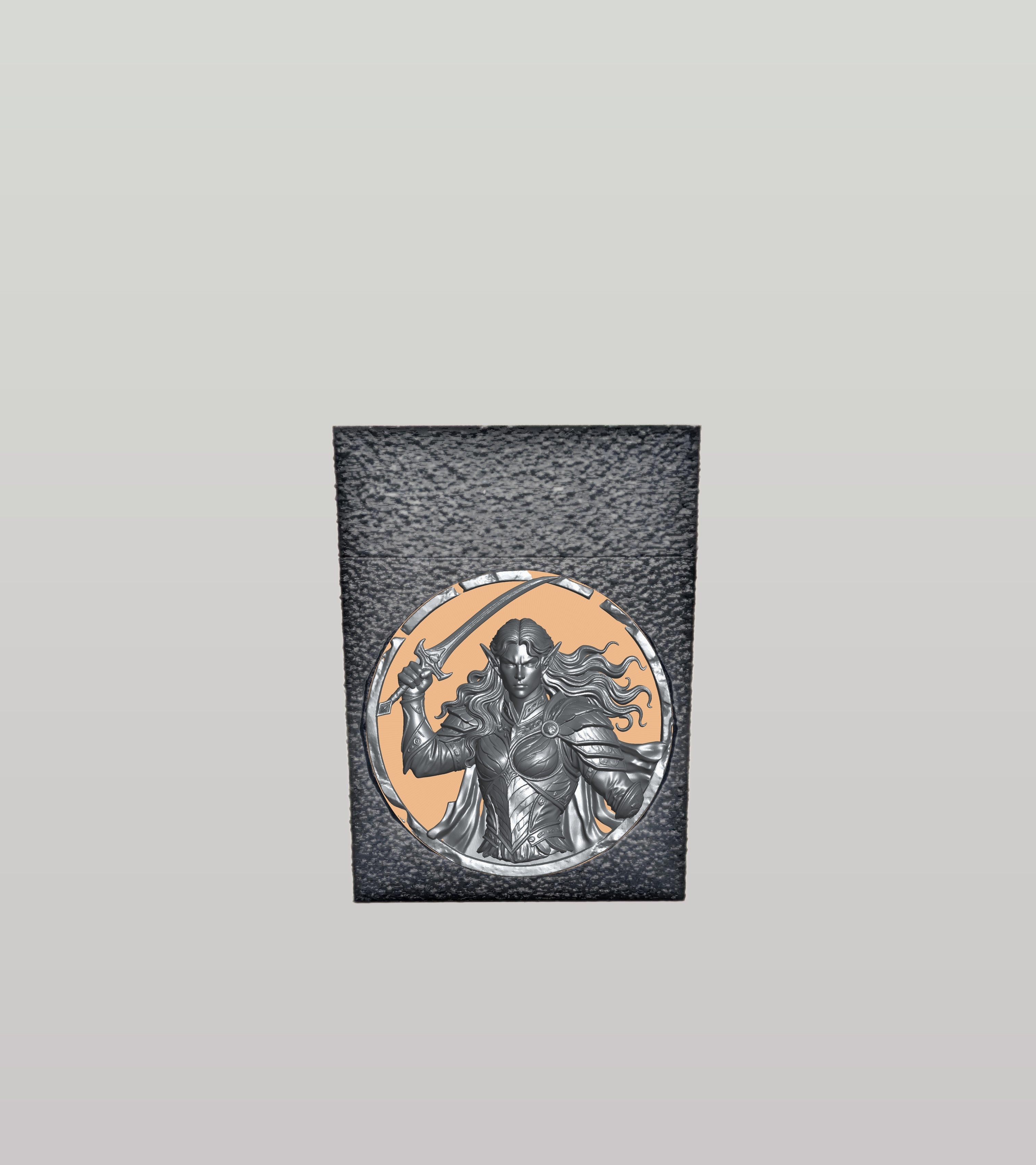 Elvish Warrior Card Box — Black