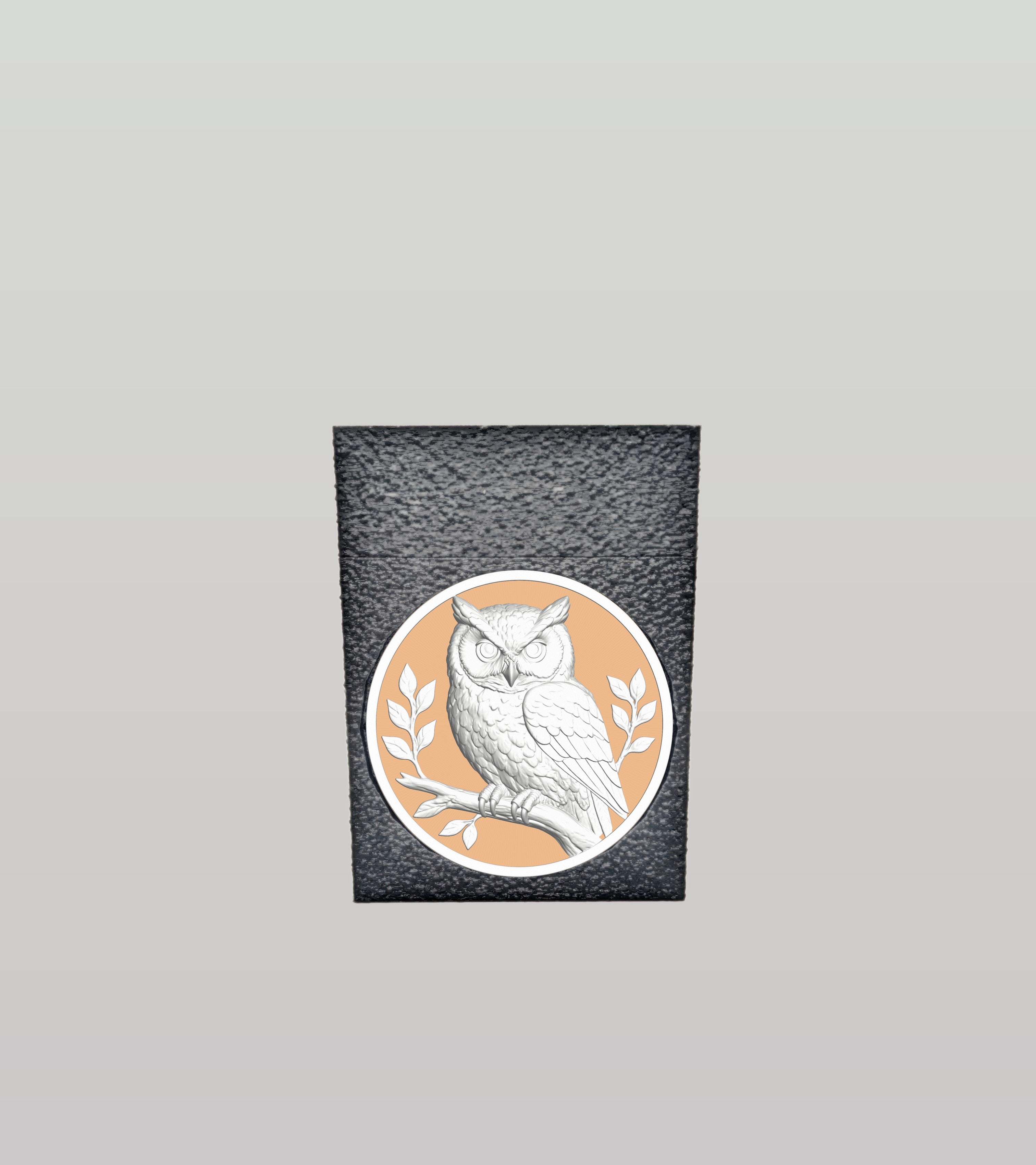 Owl Card Box — Black