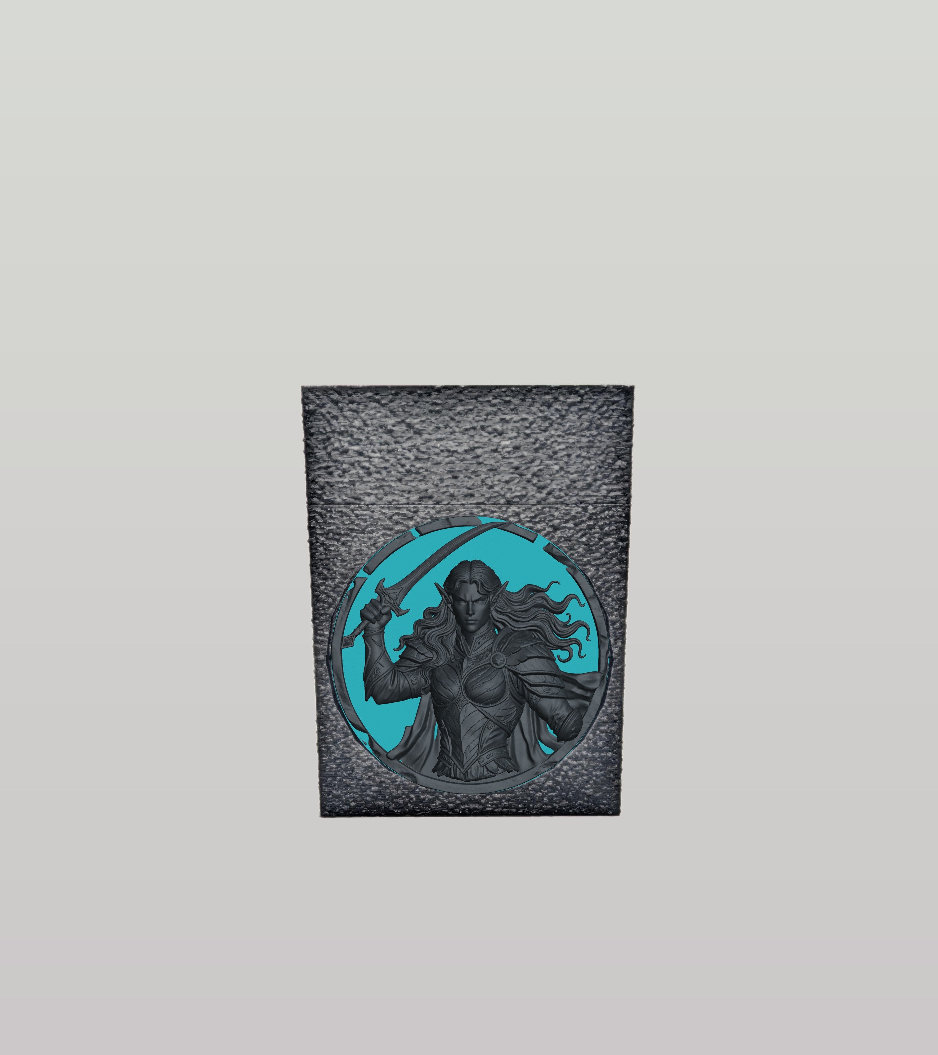 Elvish Warrior Card Box — Black