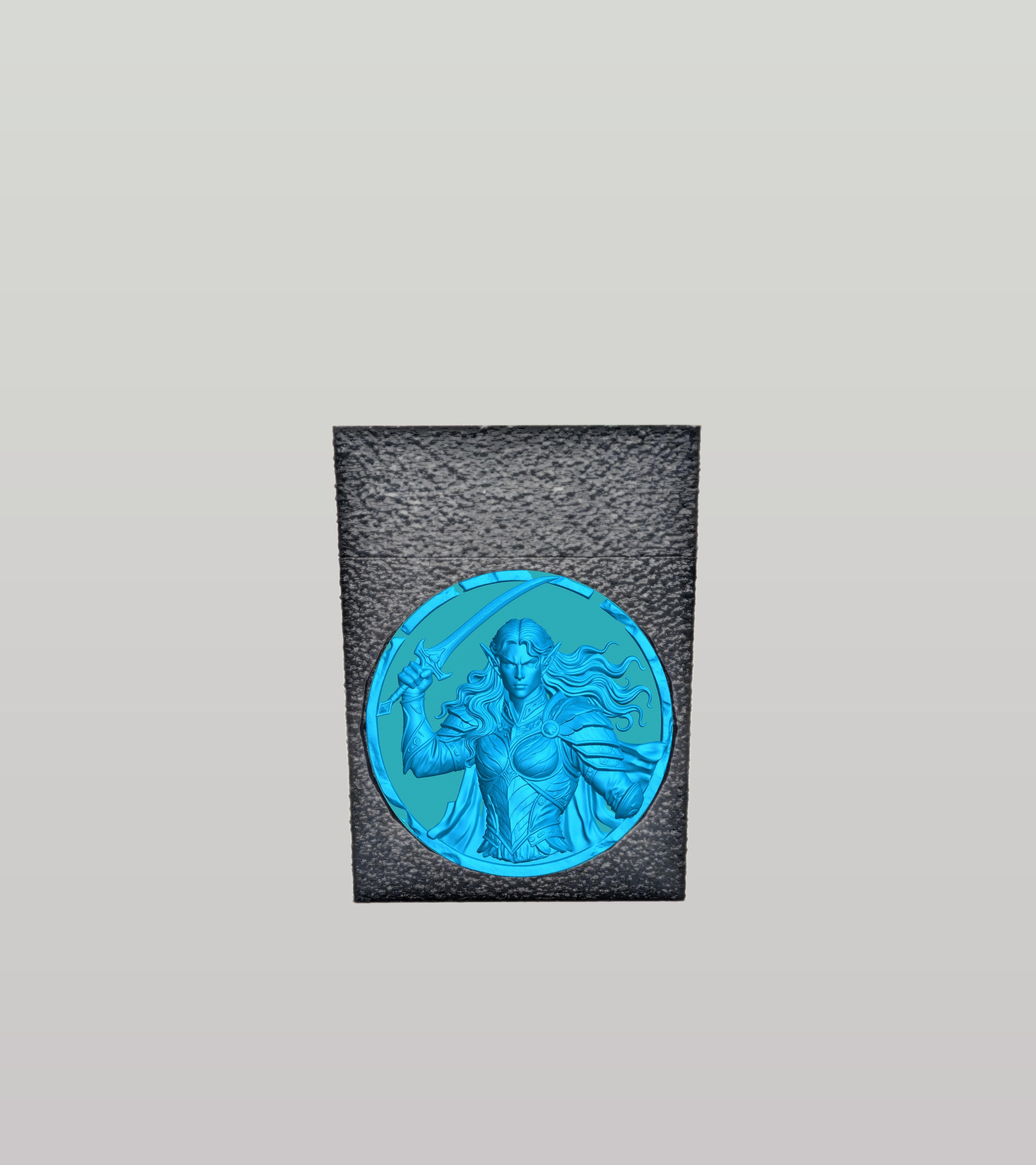 Elvish Warrior Card Box — Black