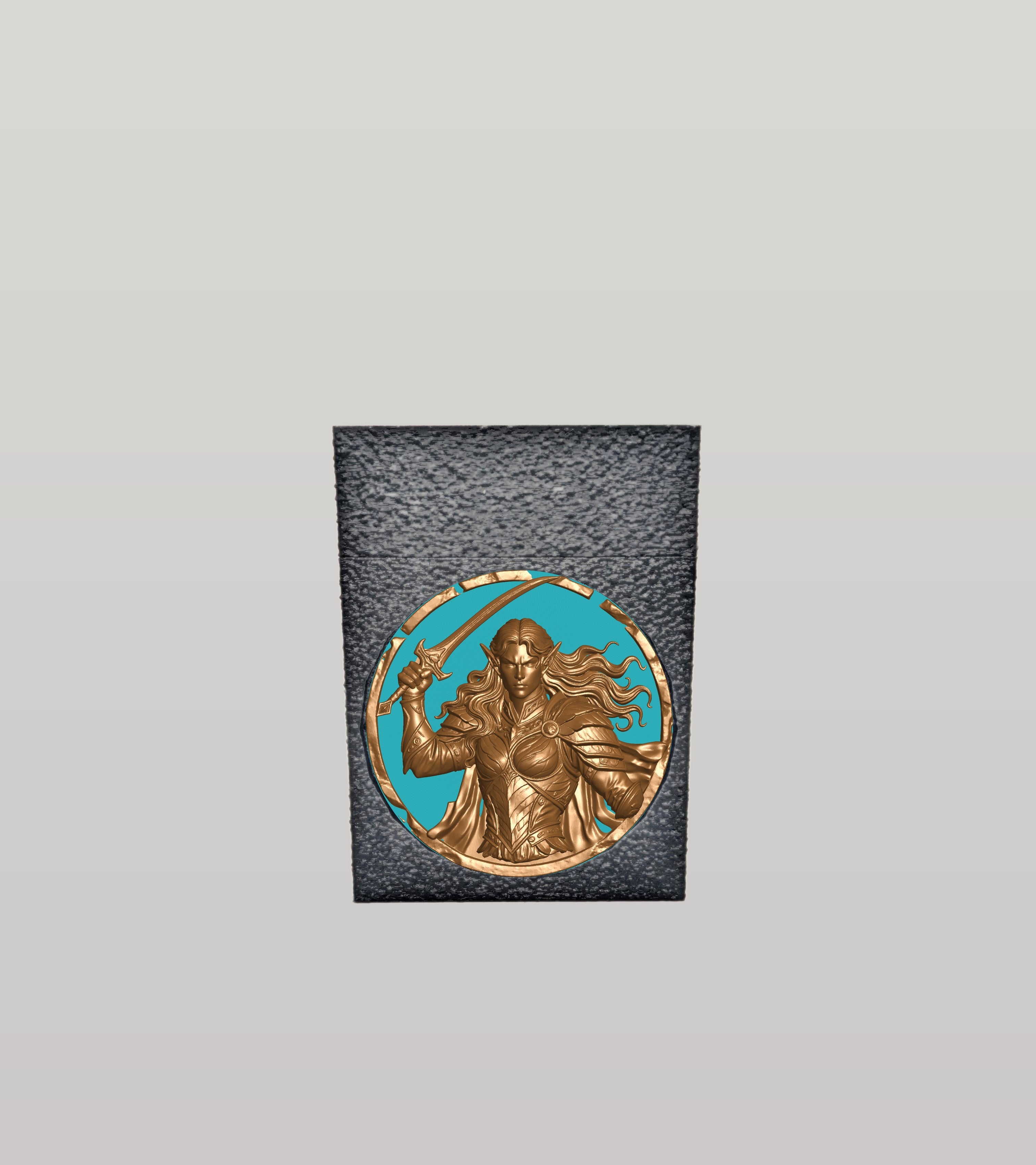 Elvish Warrior Card Box — Black