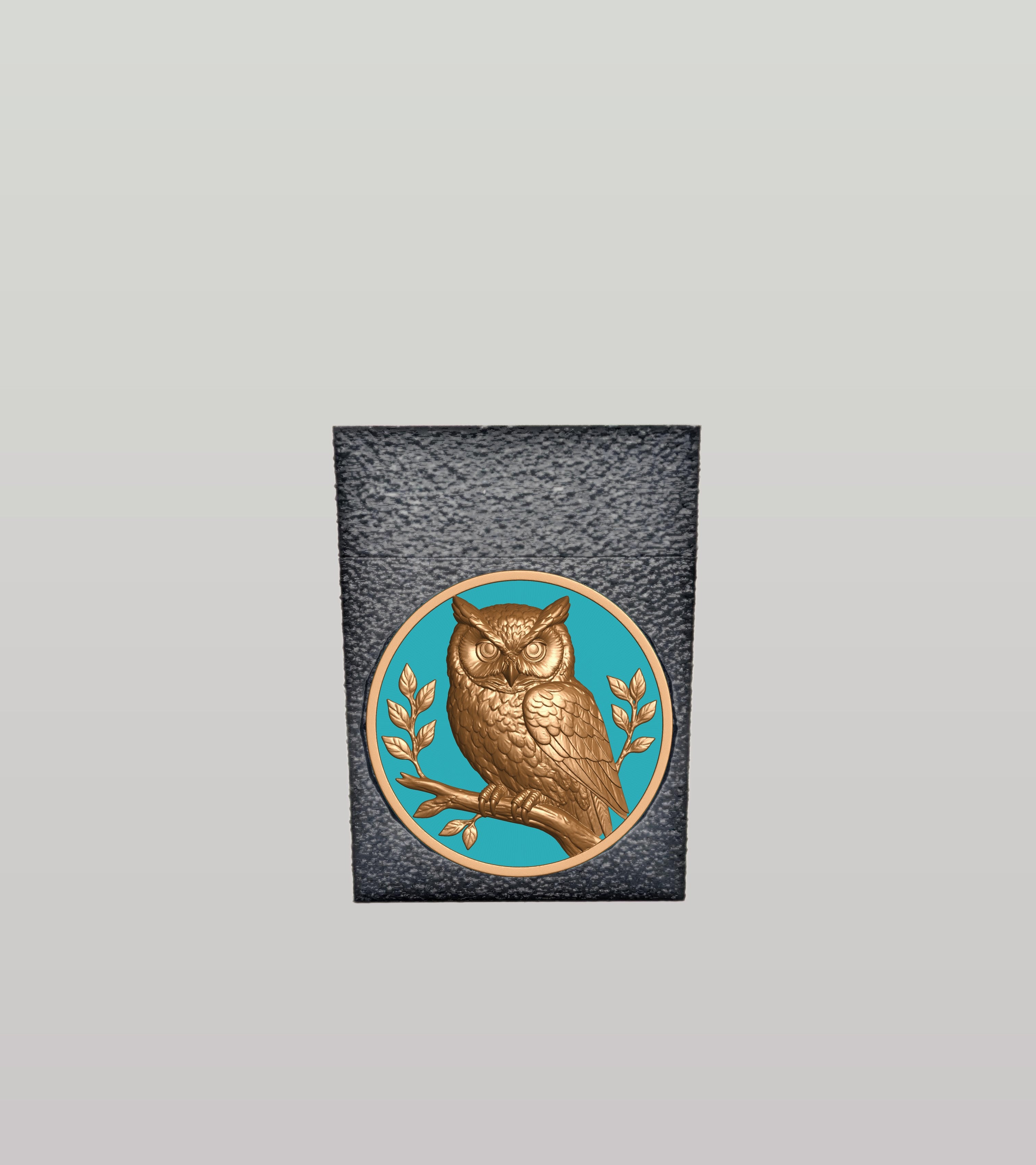 Owl Card Box — Black