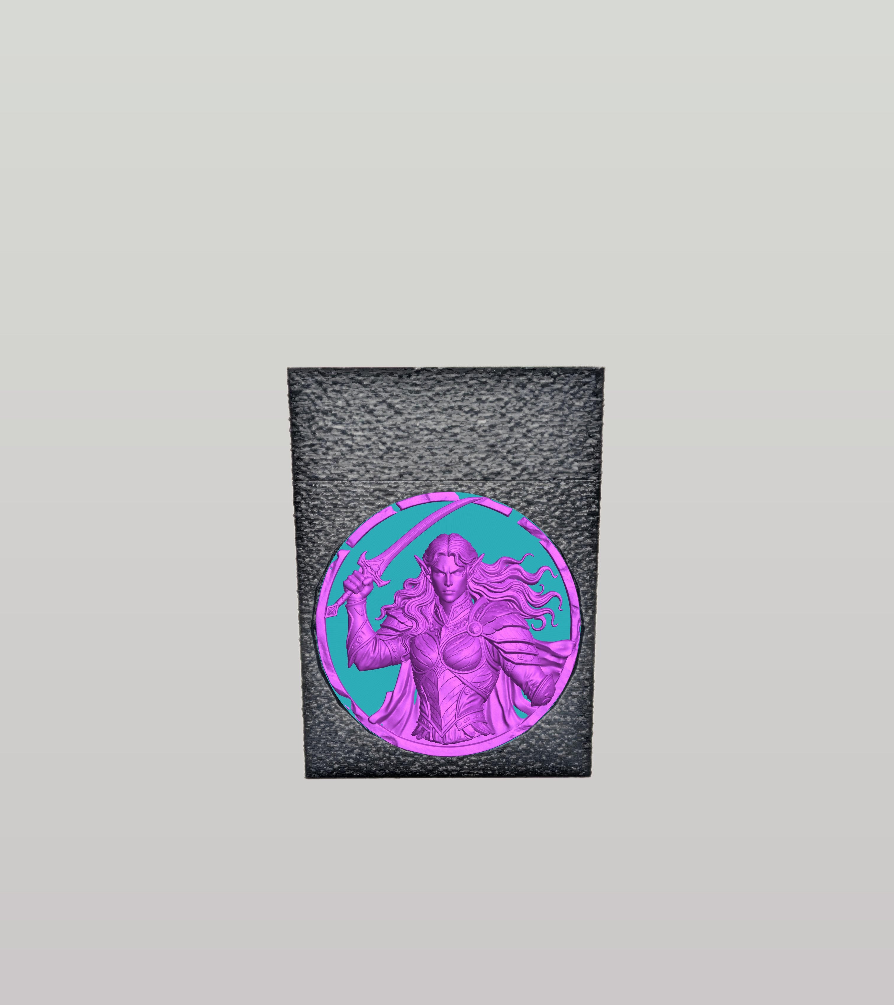 Elvish Warrior Card Box — Black