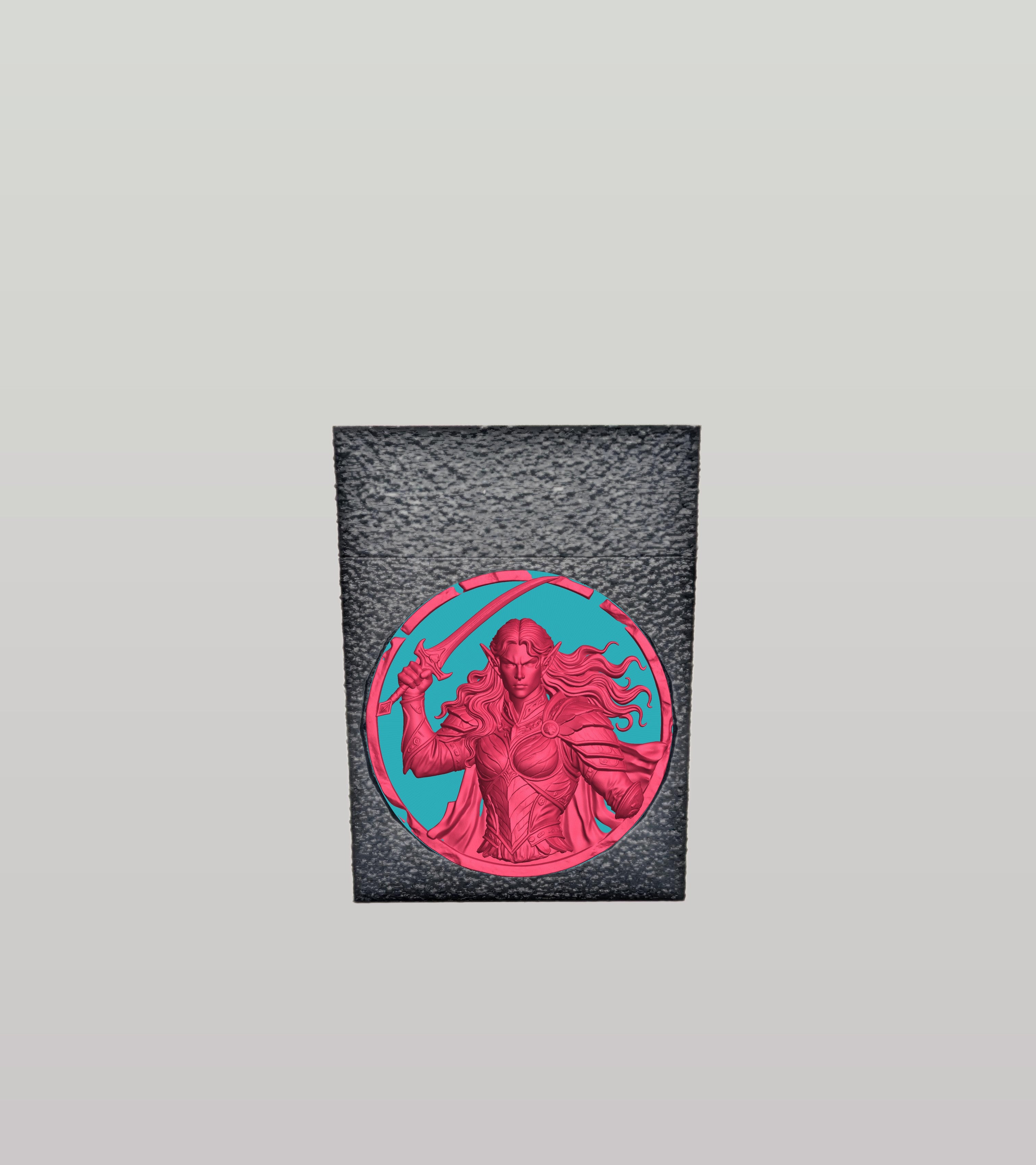 Elvish Warrior Card Box — Black