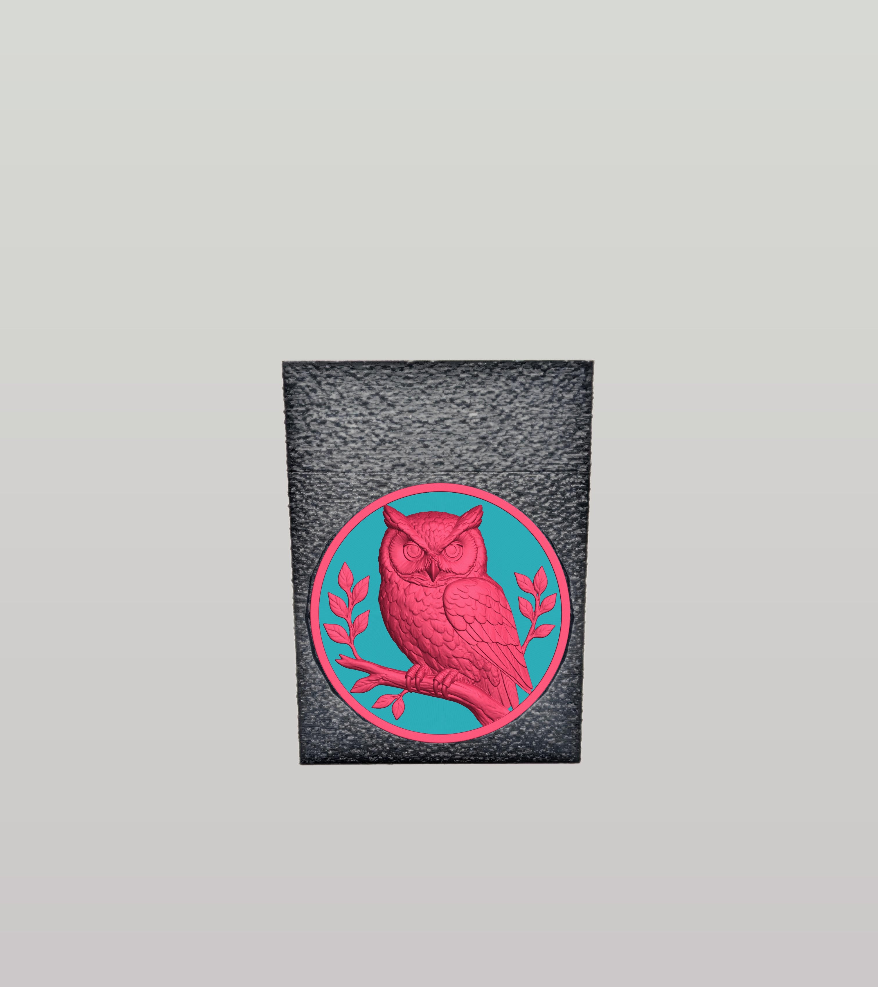 Owl Card Box — Black