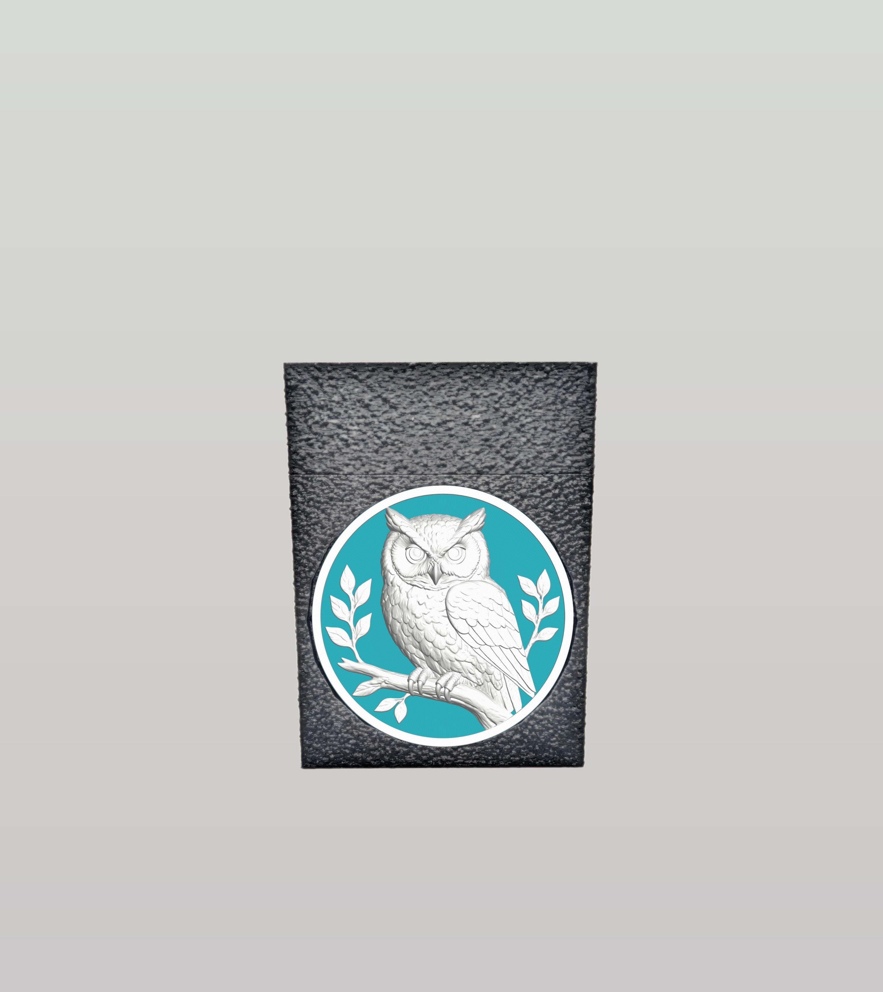 Owl Card Box — Black