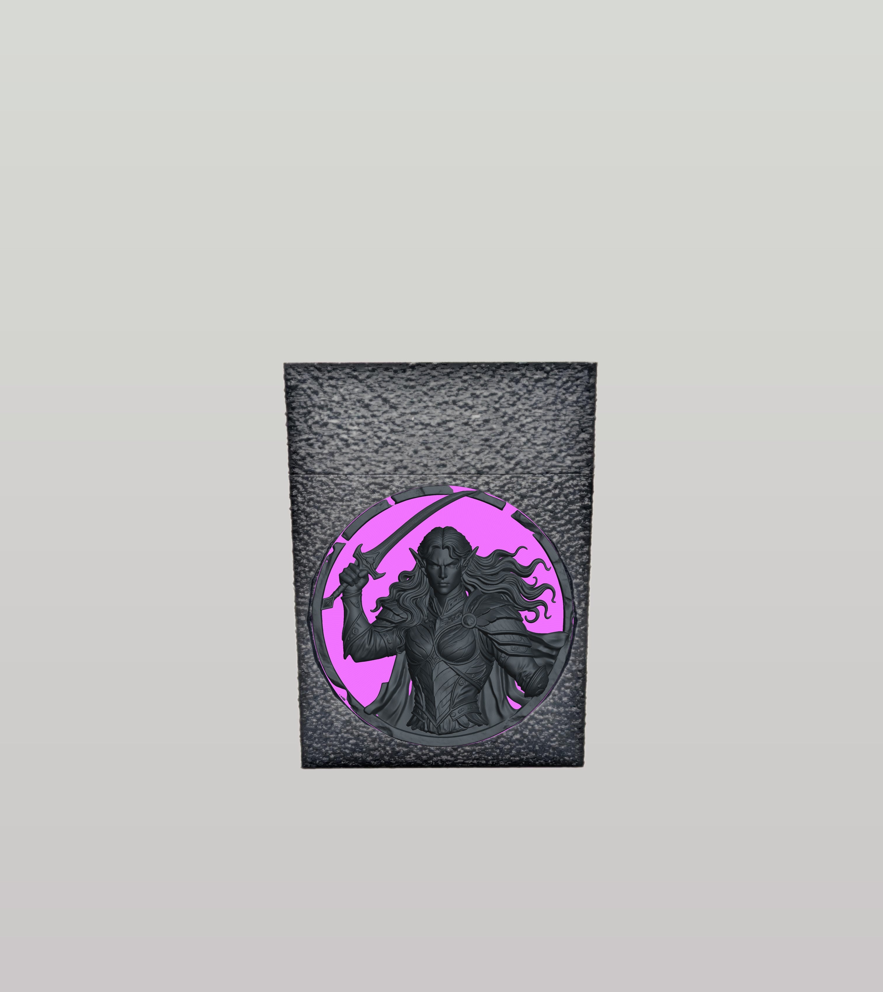 Elvish Warrior Card Box — Black