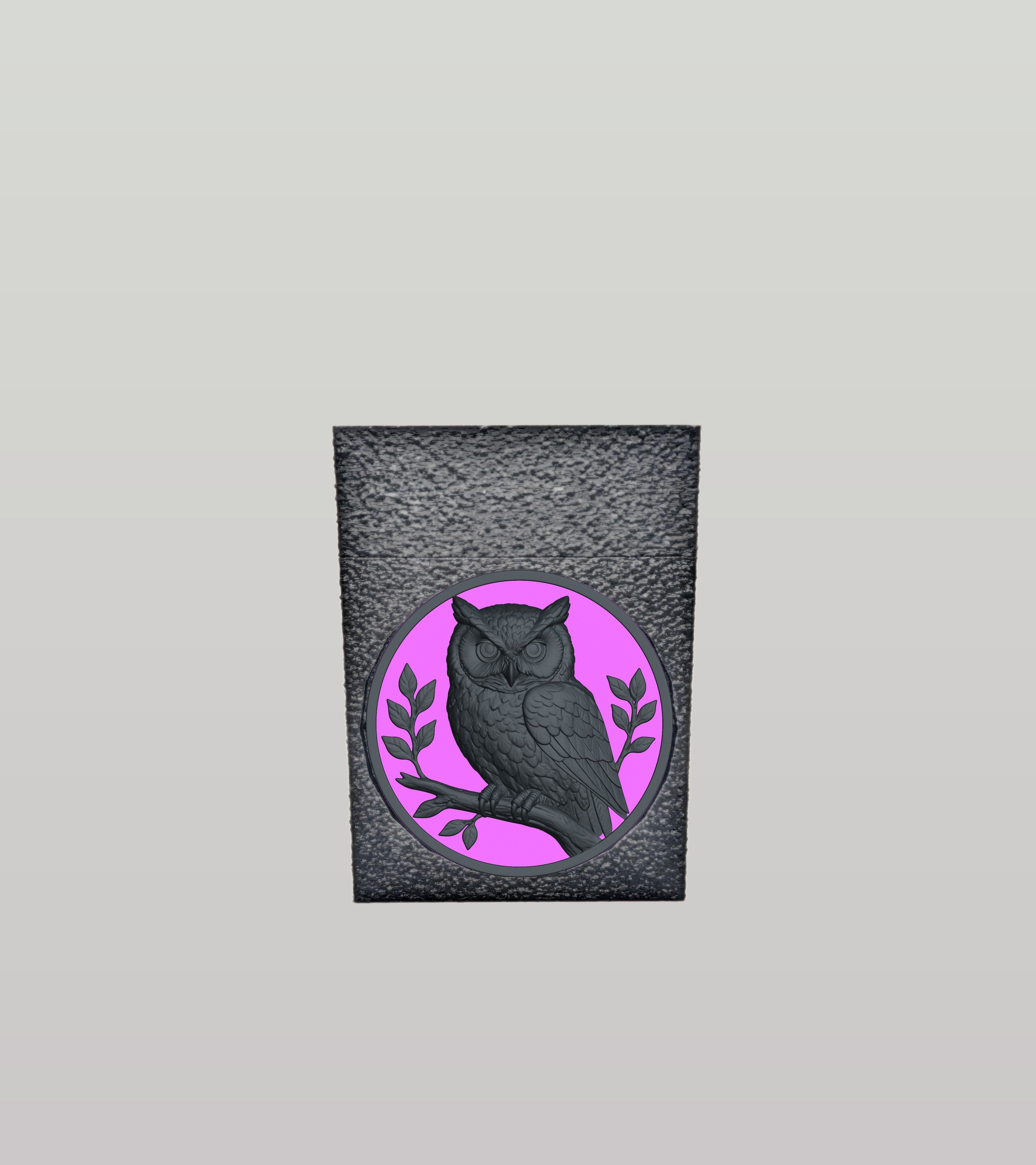 Owl Card Box — Black