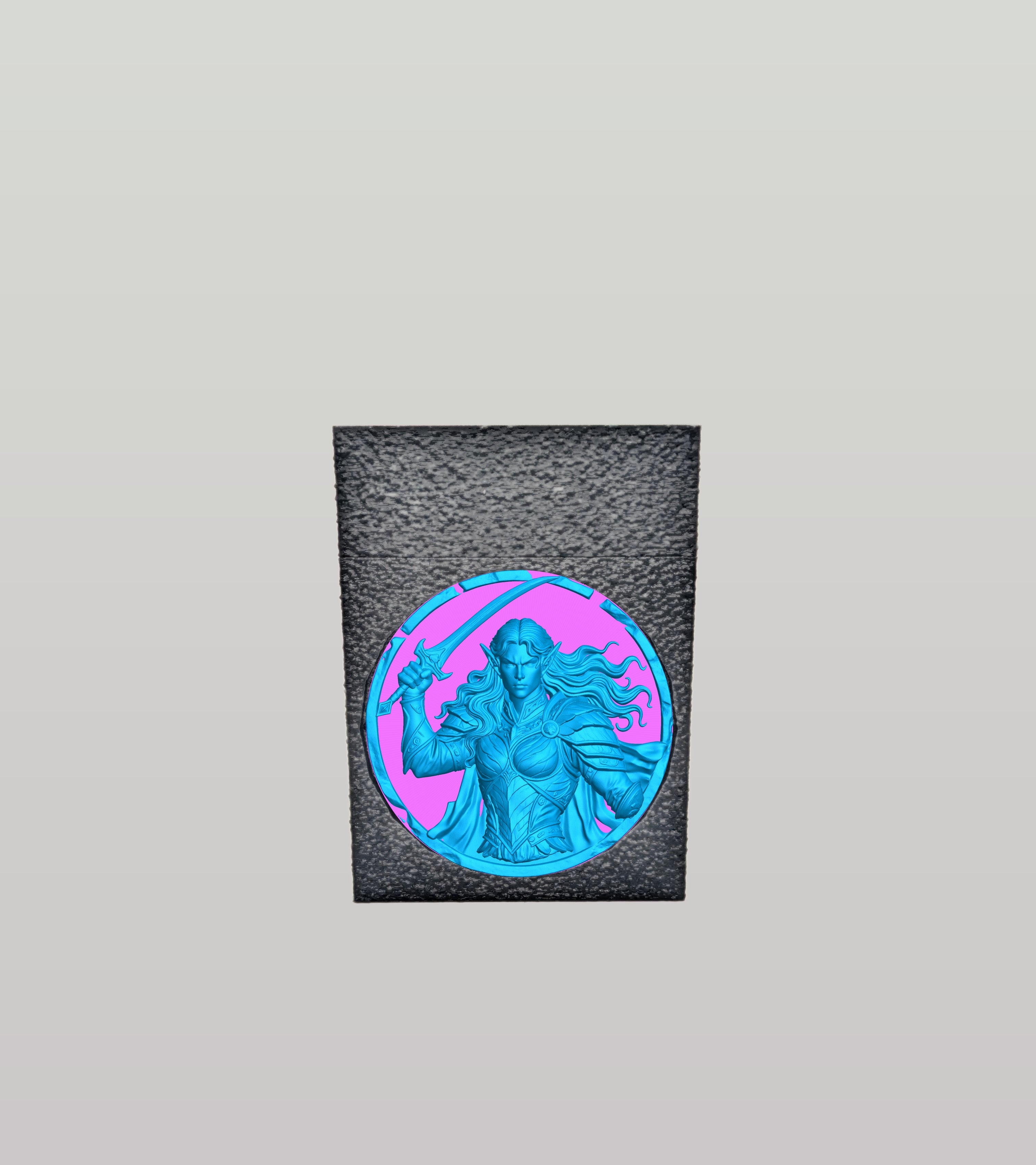 Elvish Warrior Card Box — Black