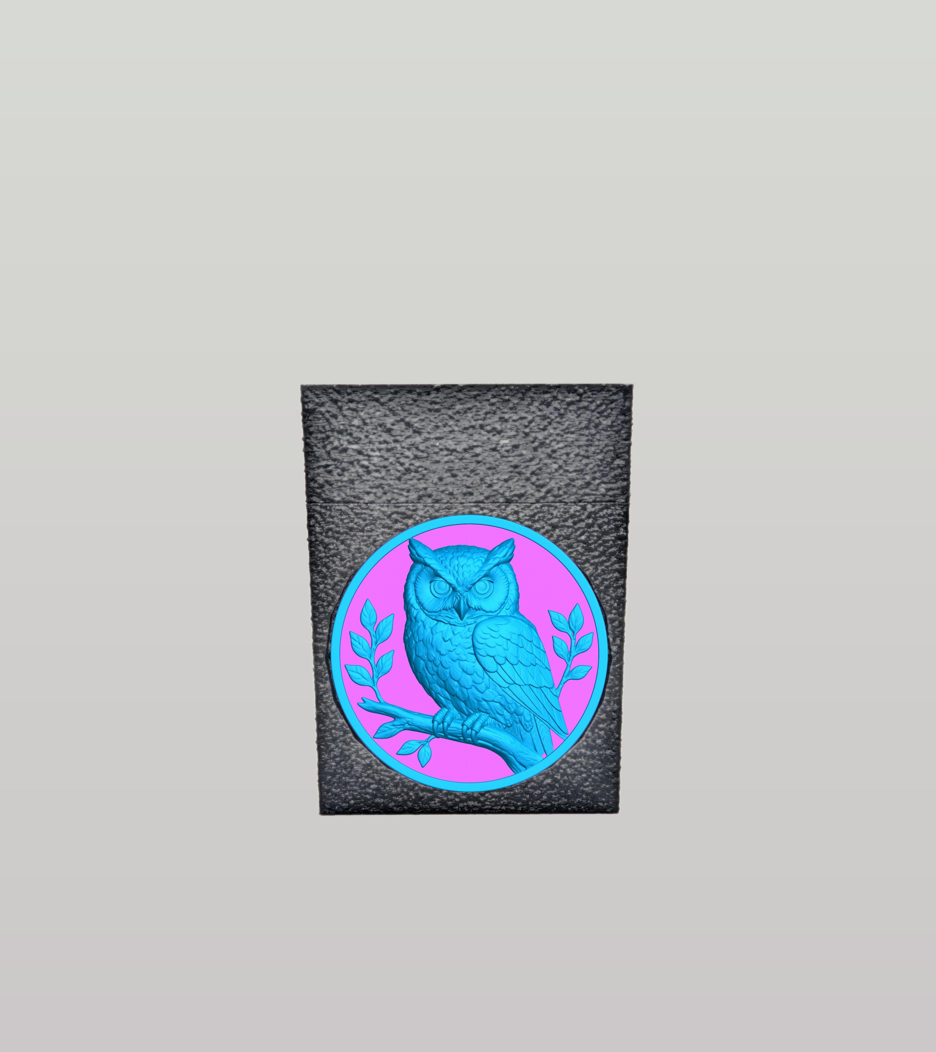 Owl Card Box — Black