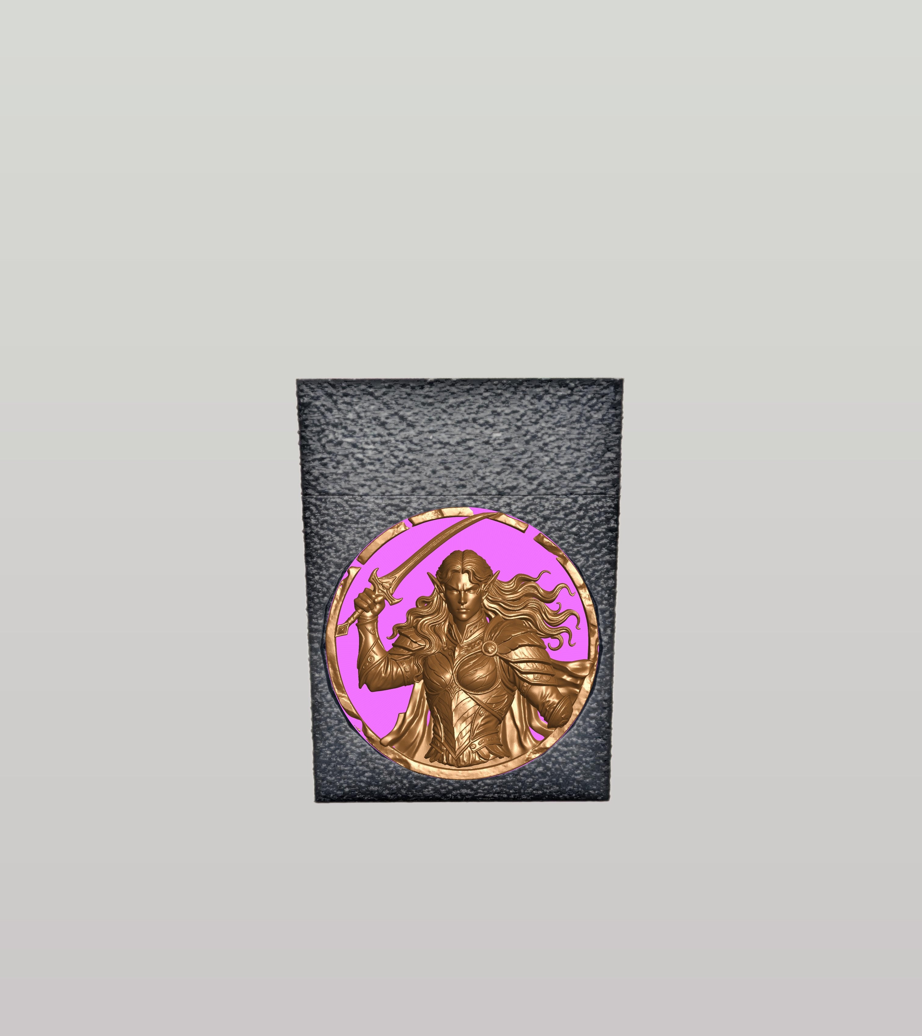 Elvish Warrior Card Box — Black