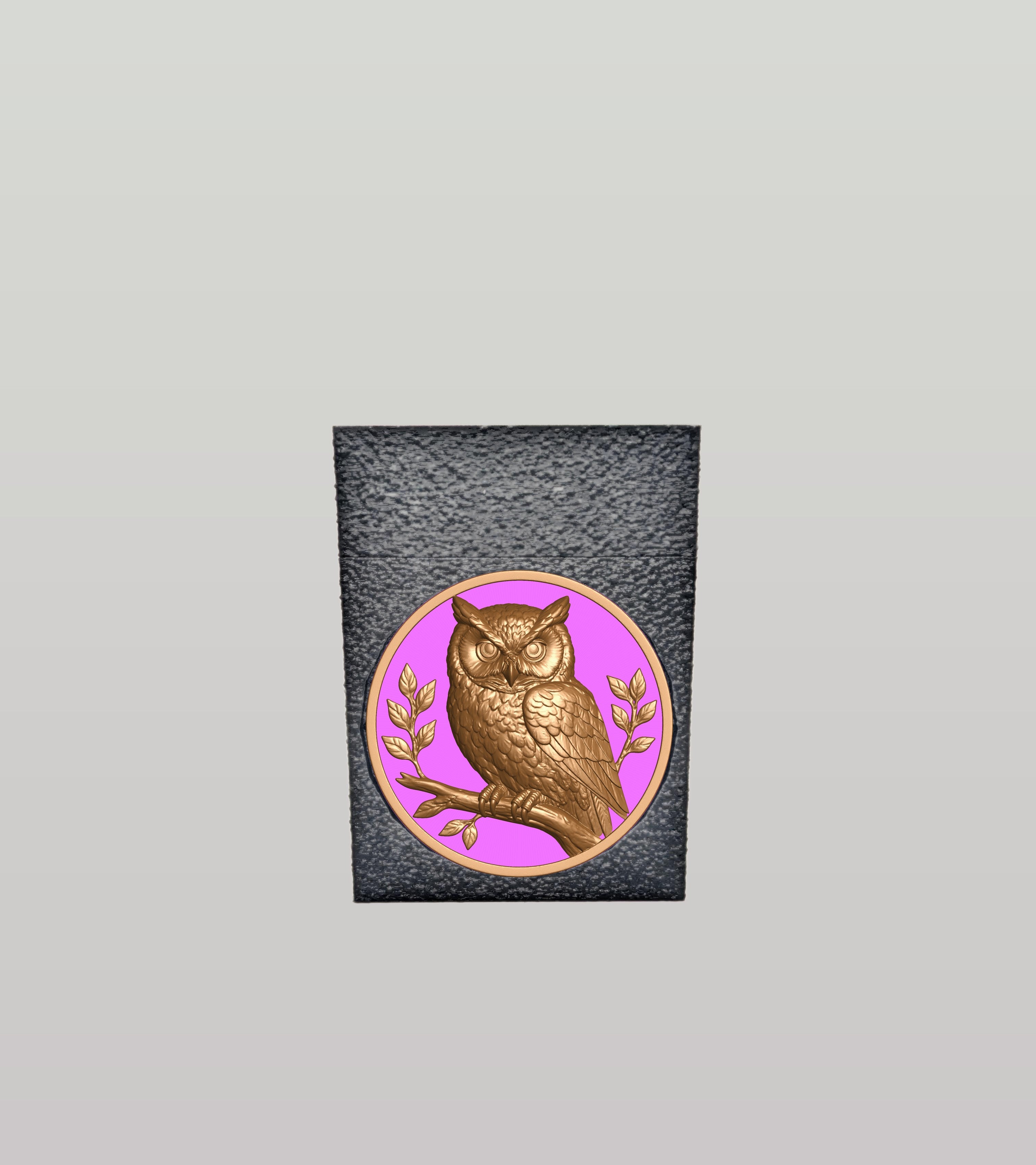 Owl Card Box — Black