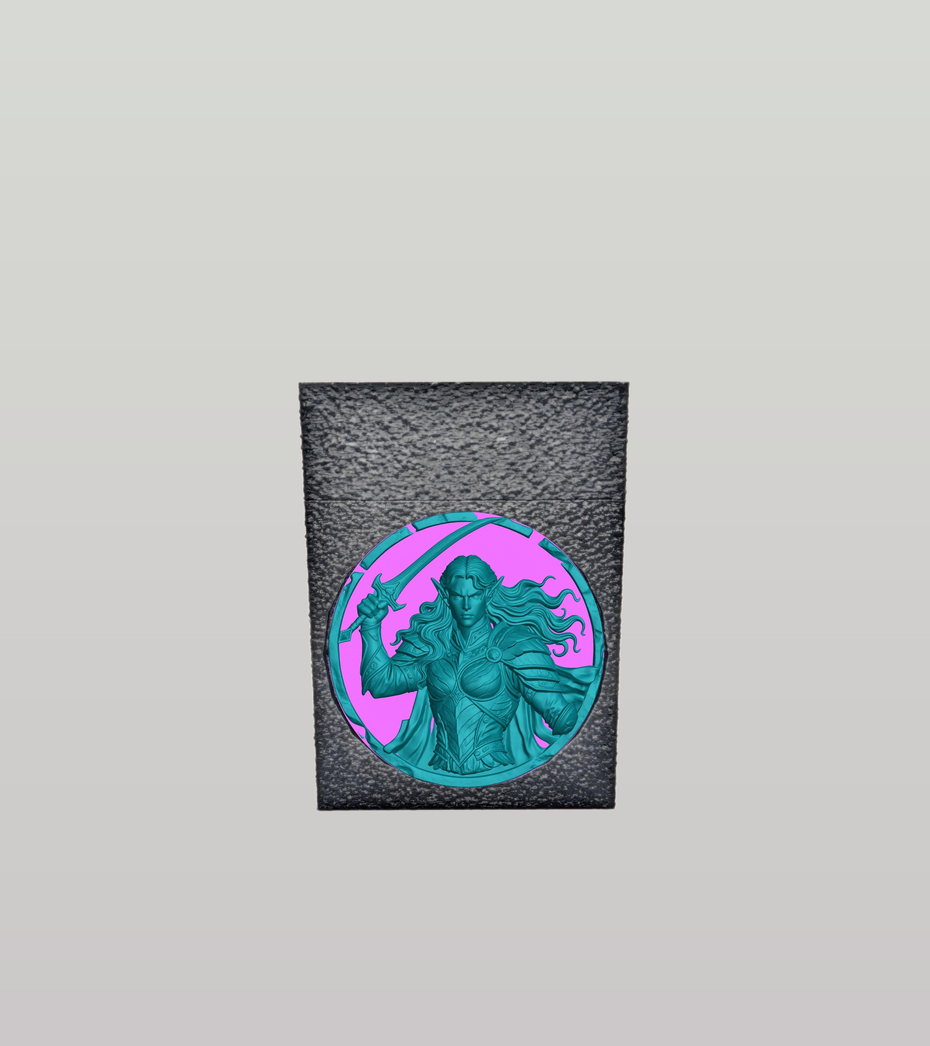 Elvish Warrior Card Box — Black