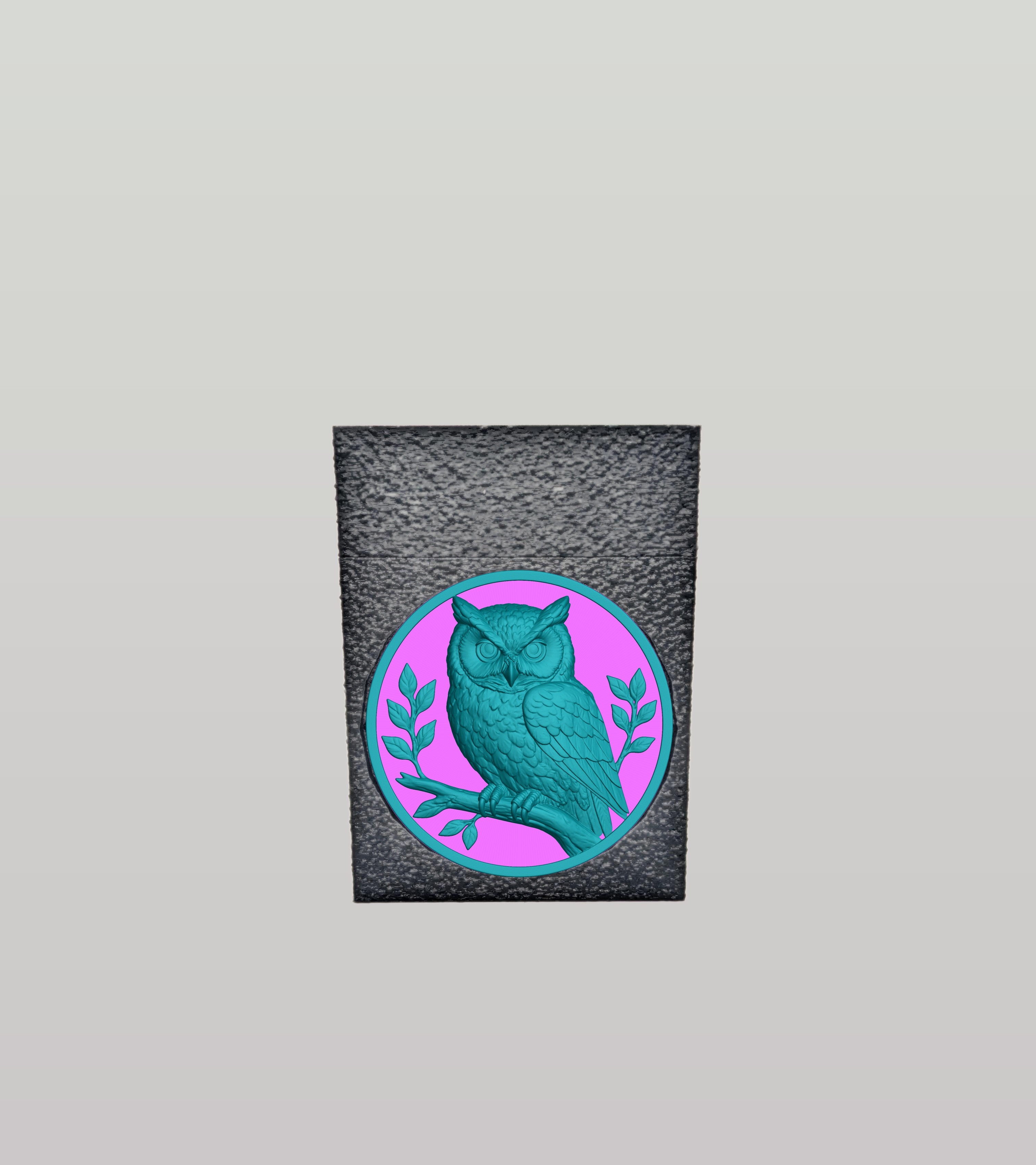 Owl Card Box — Black