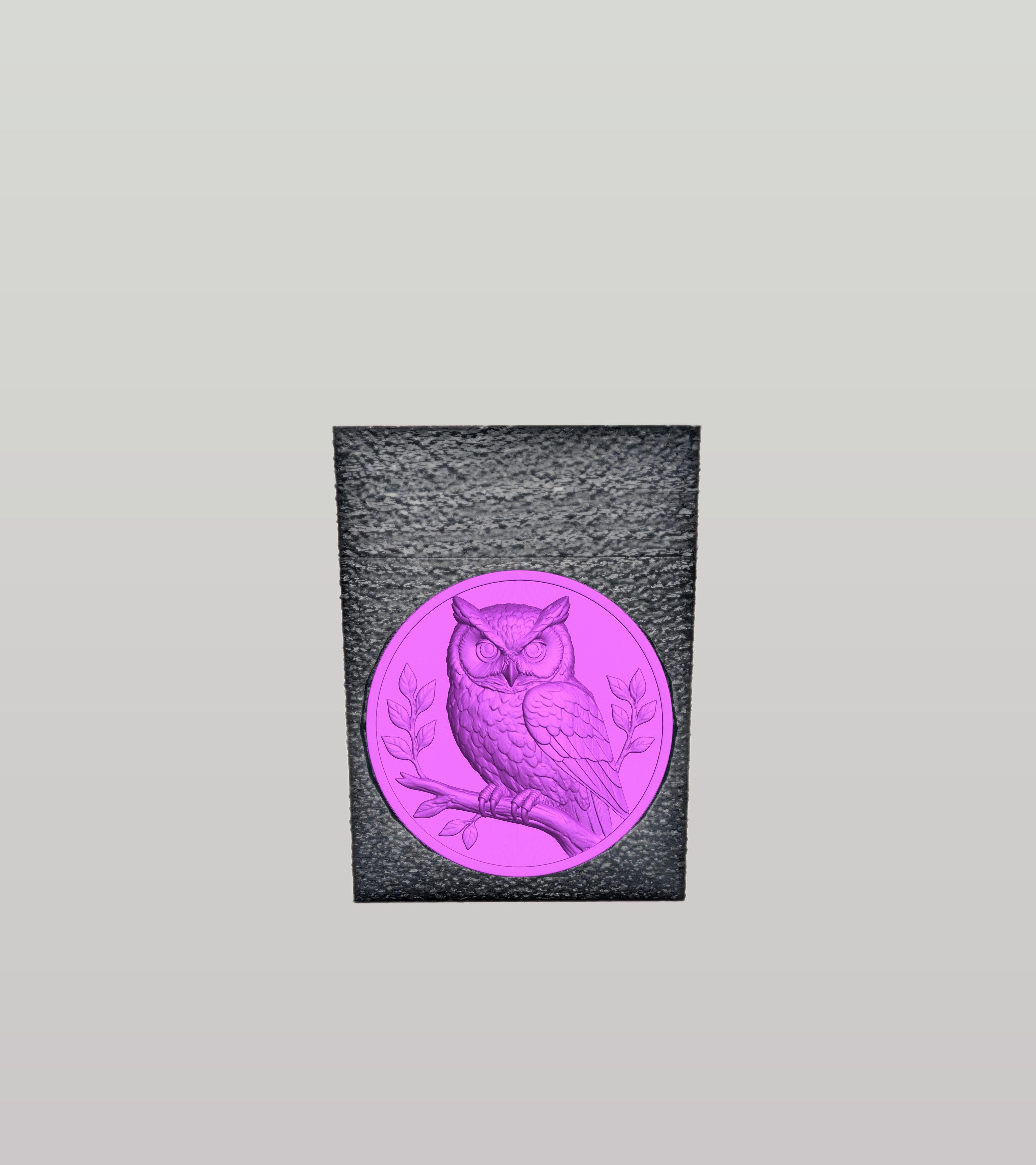 Owl Card Box — Black