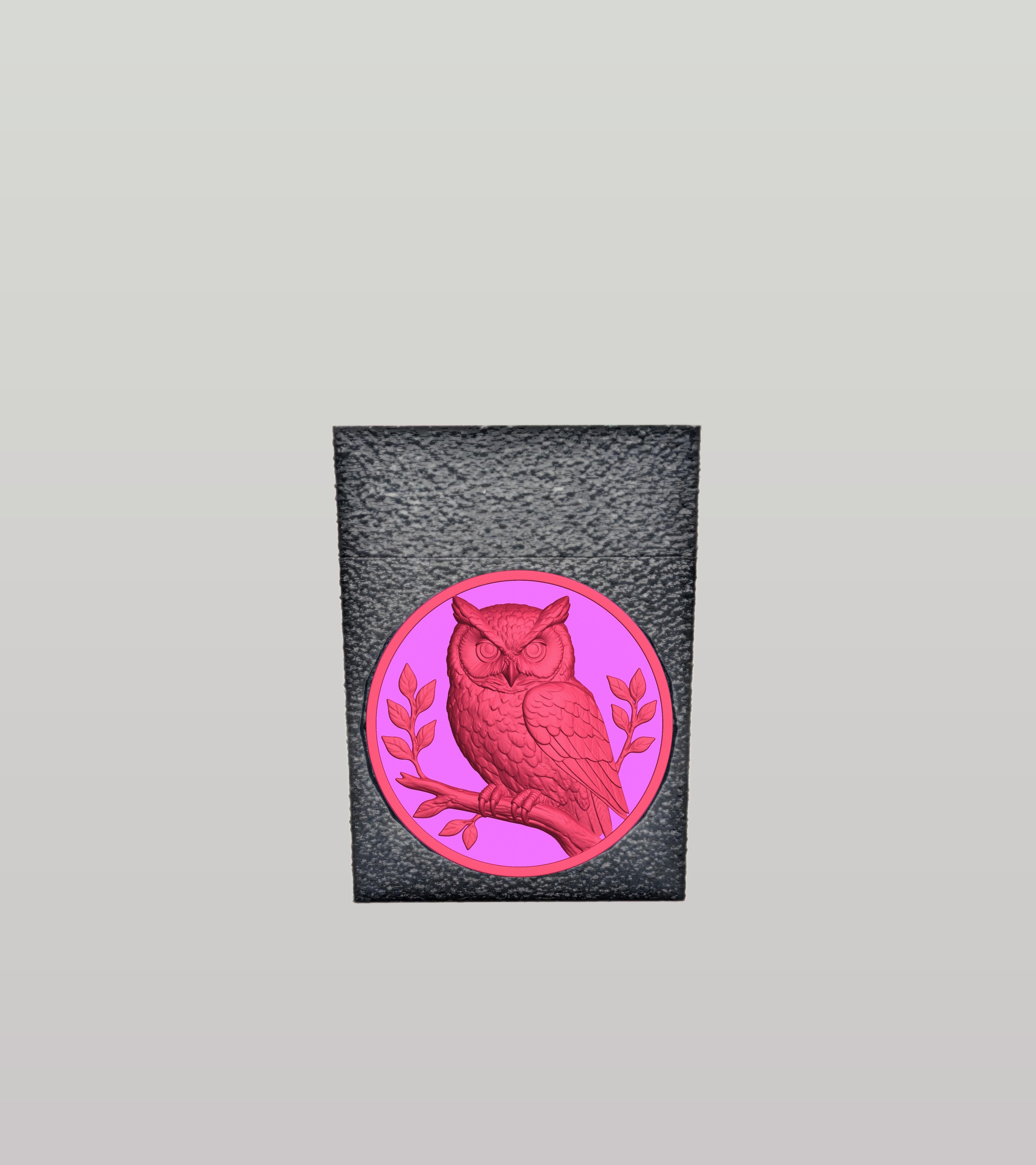 Owl Card Box — Black