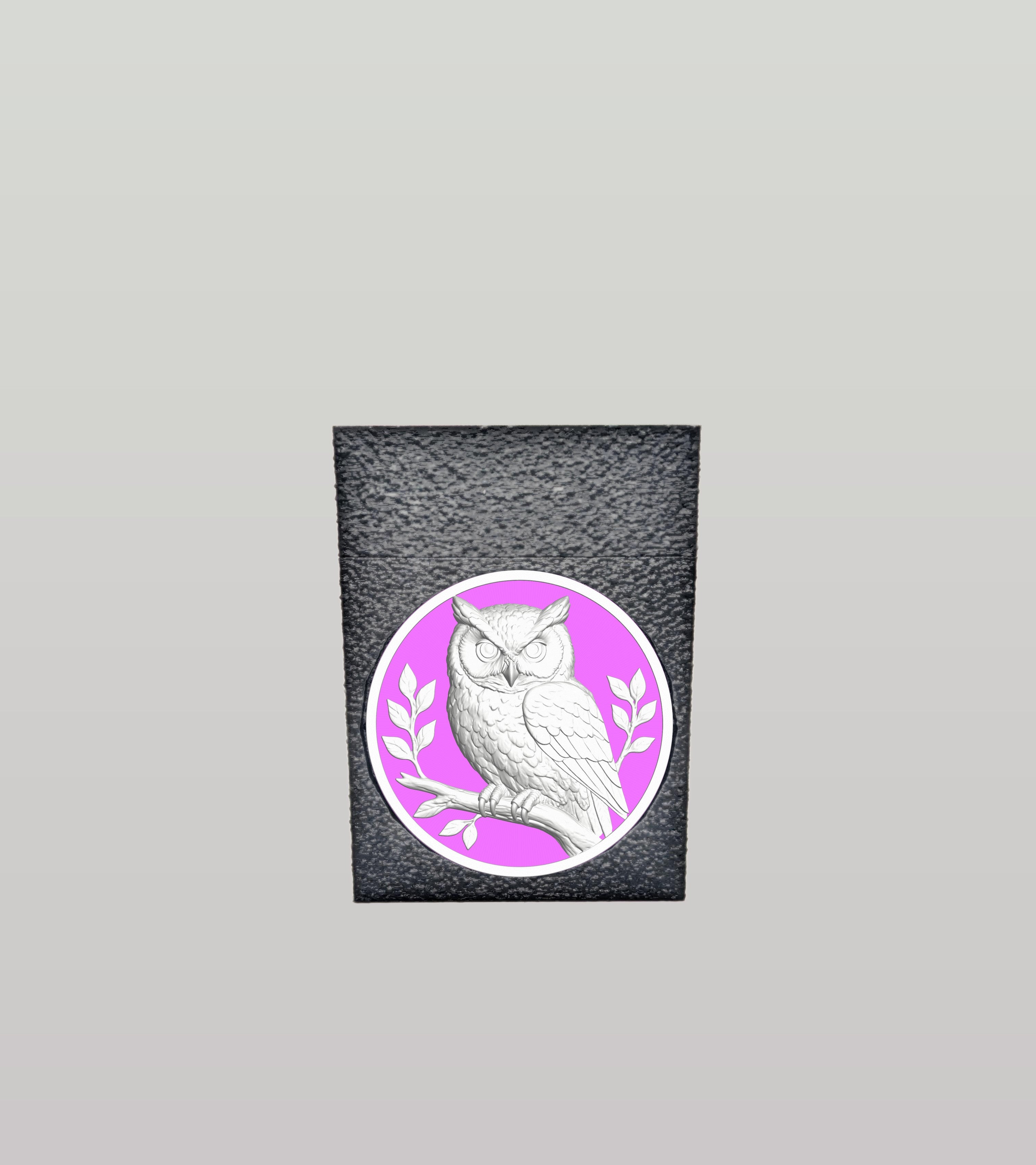 Owl Card Box — Black