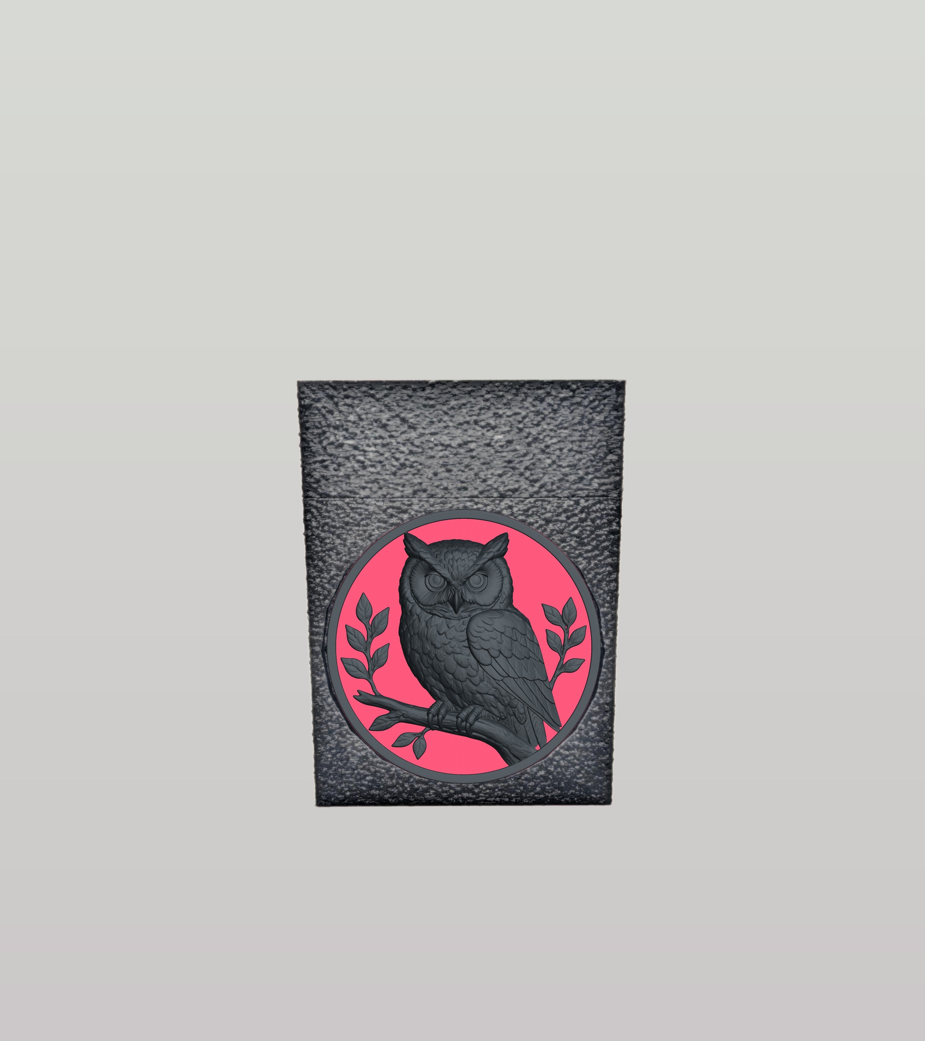 Owl Card Box — Black