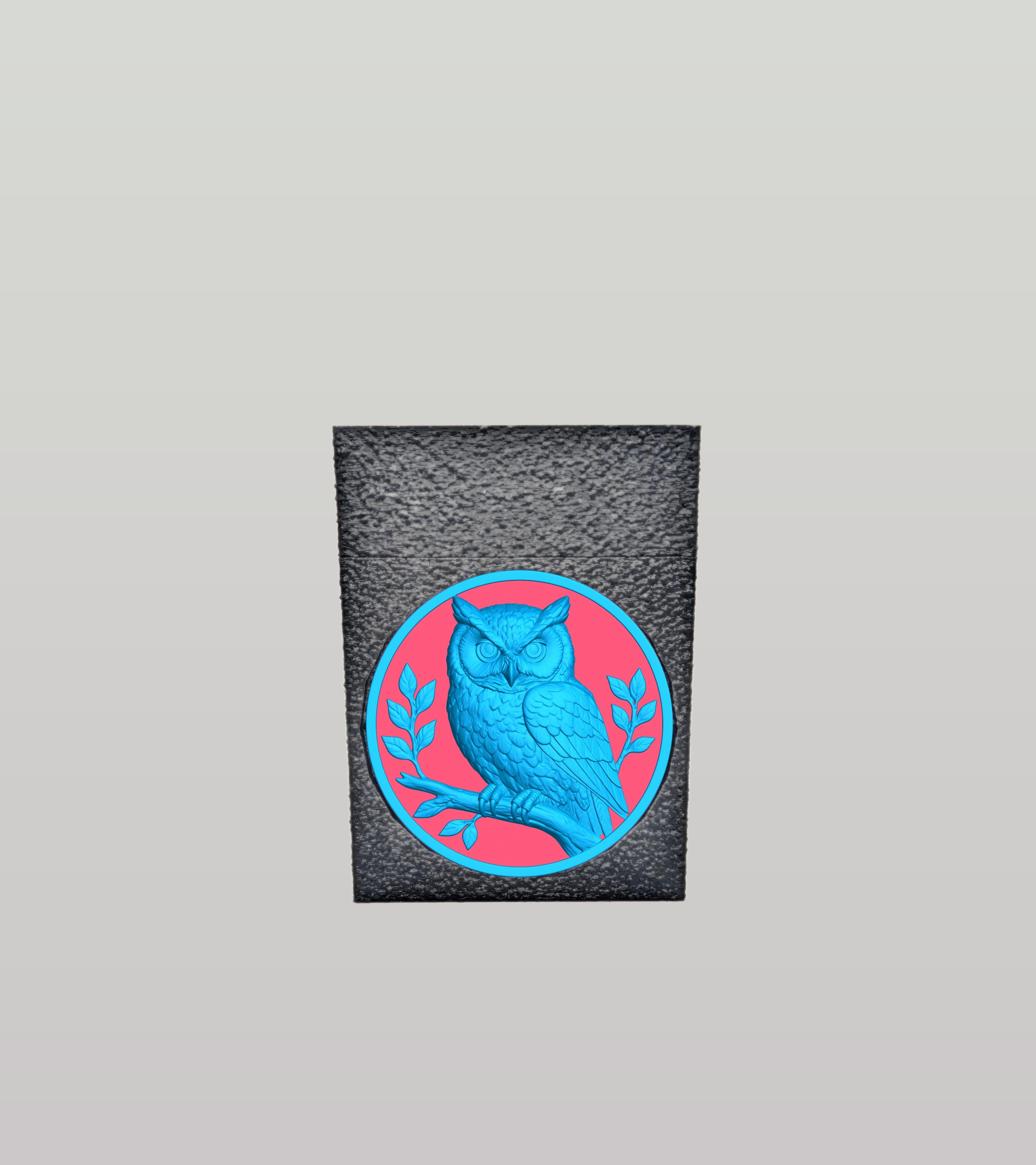 Owl Card Box — Black