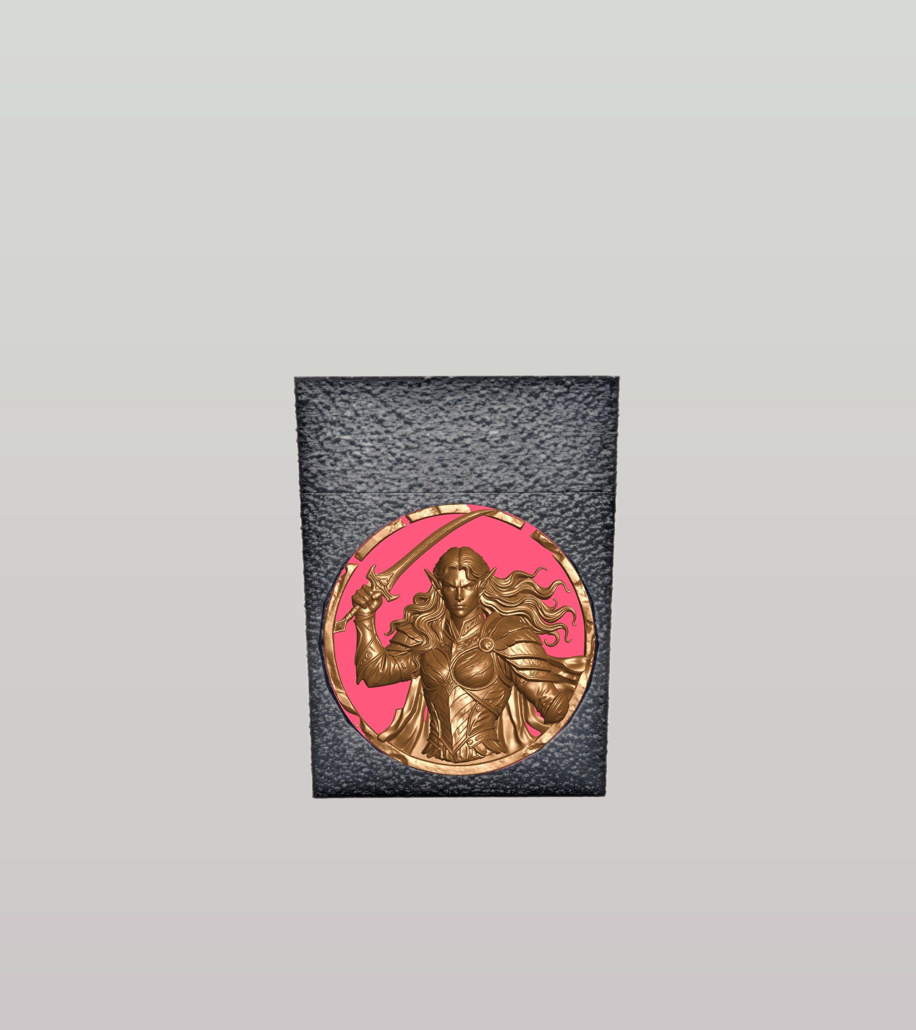 Elvish Warrior Card Box — Black
