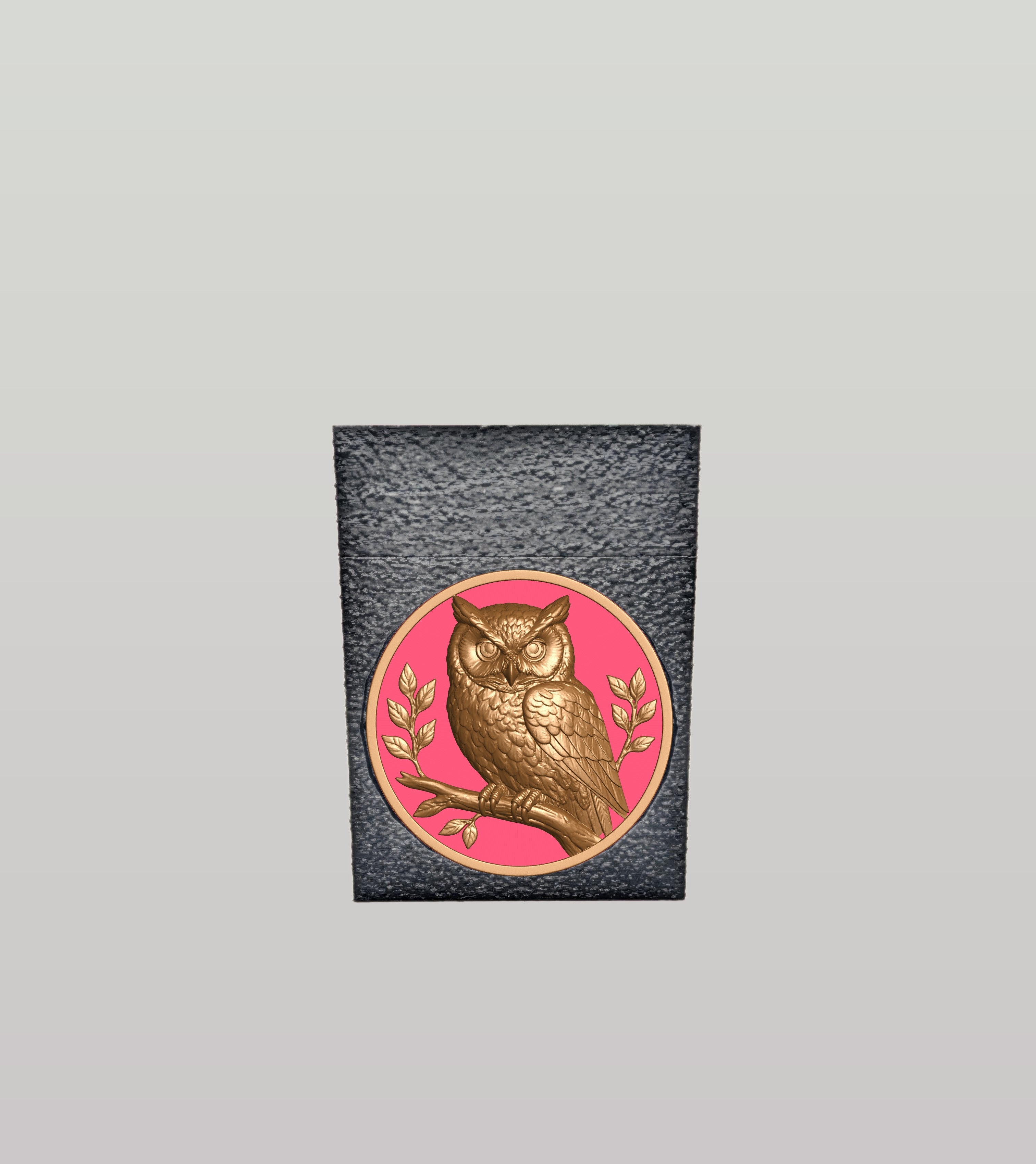 Owl Card Box — Black