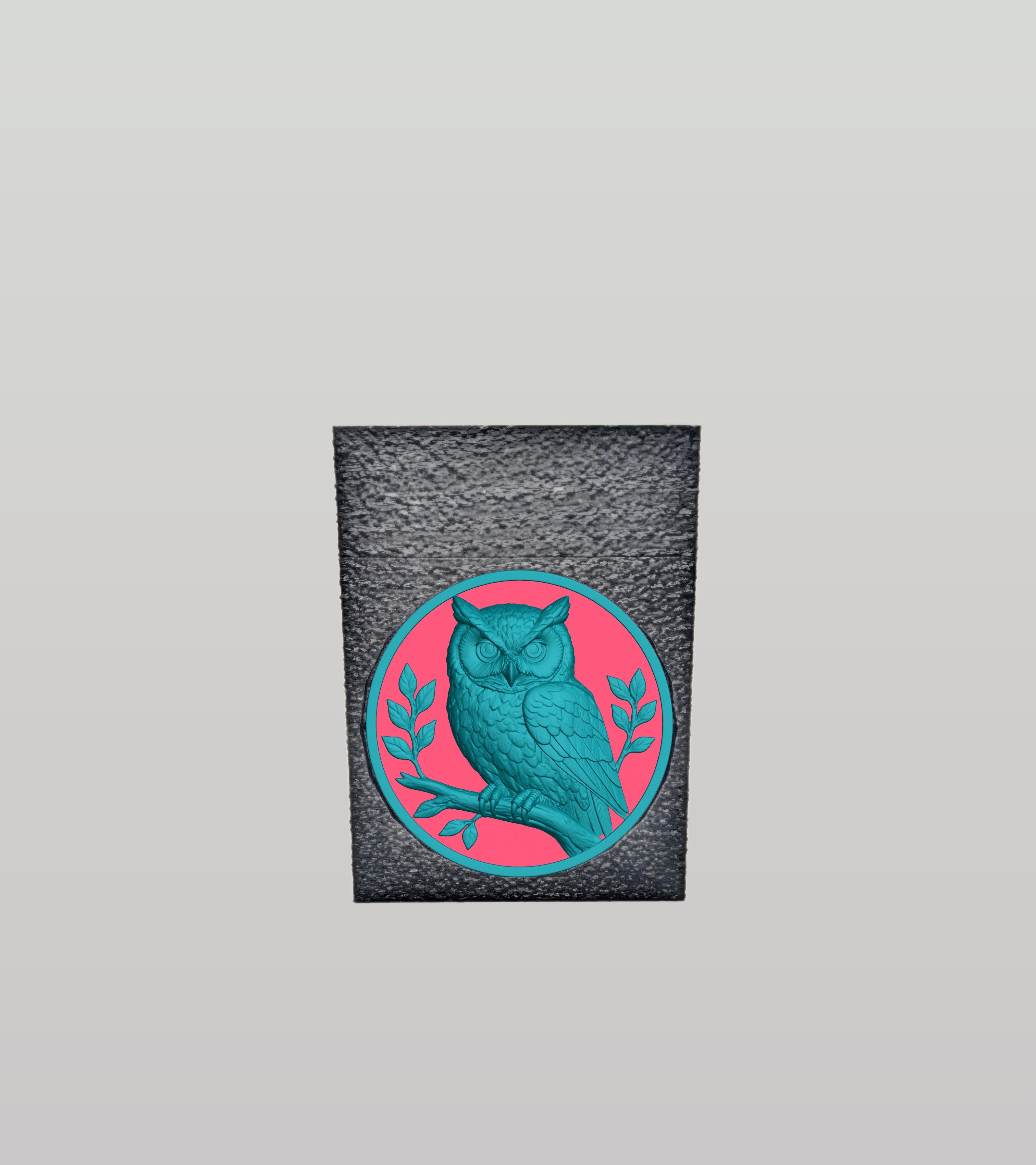 Owl Card Box — Black