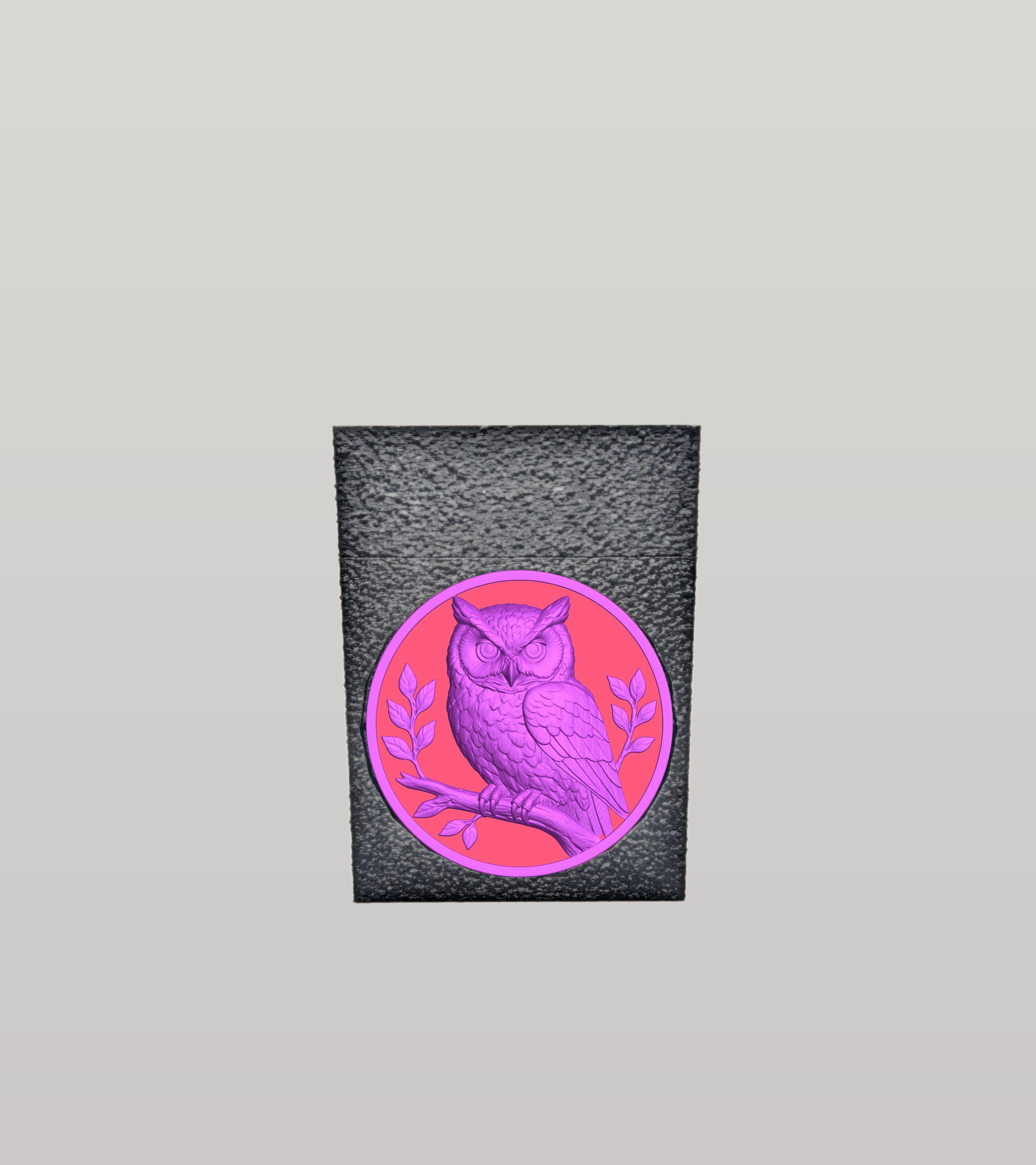 Owl Card Box — Black